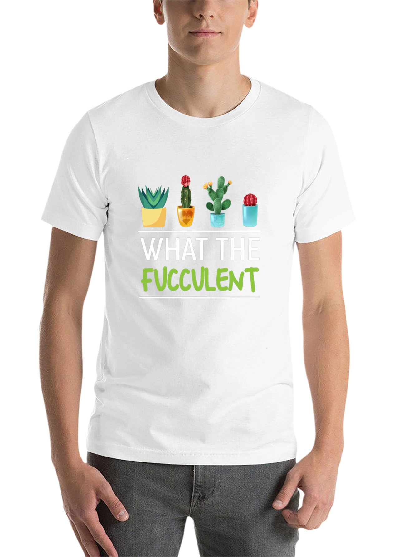 Black What the Fucculent T-Shirt - Funny Plant Lover Tee view 14