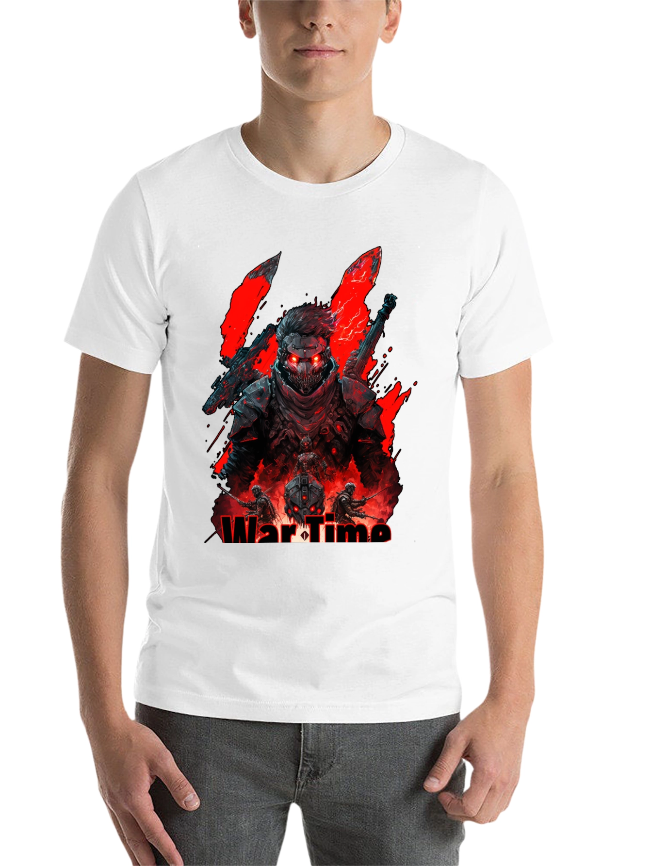 Black War Time Graphic Tee - Gamer Style view 14