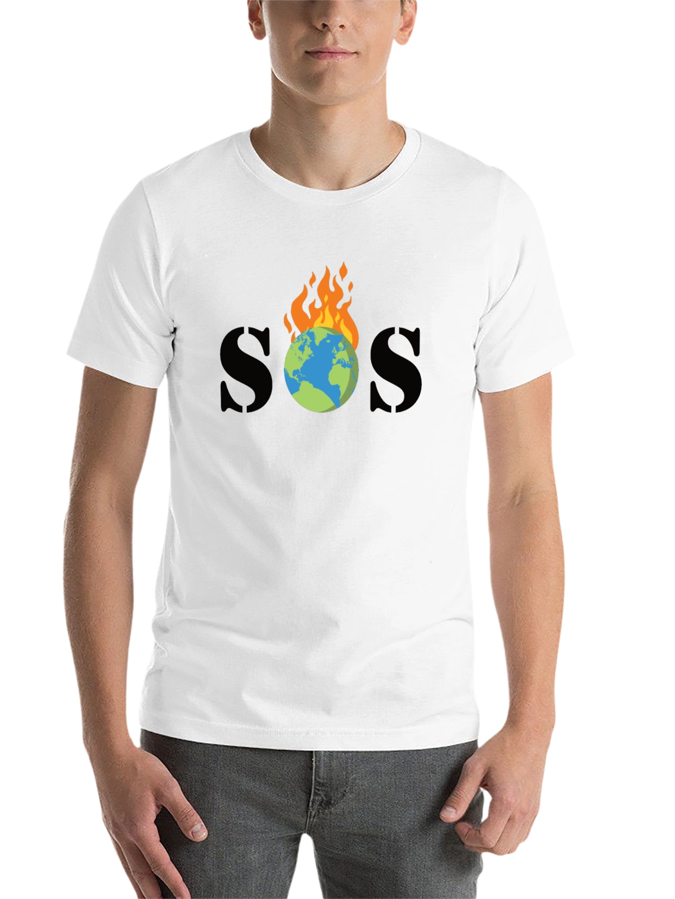 SOS Burning Earth Graphic Tee - Save Our Planet - 14