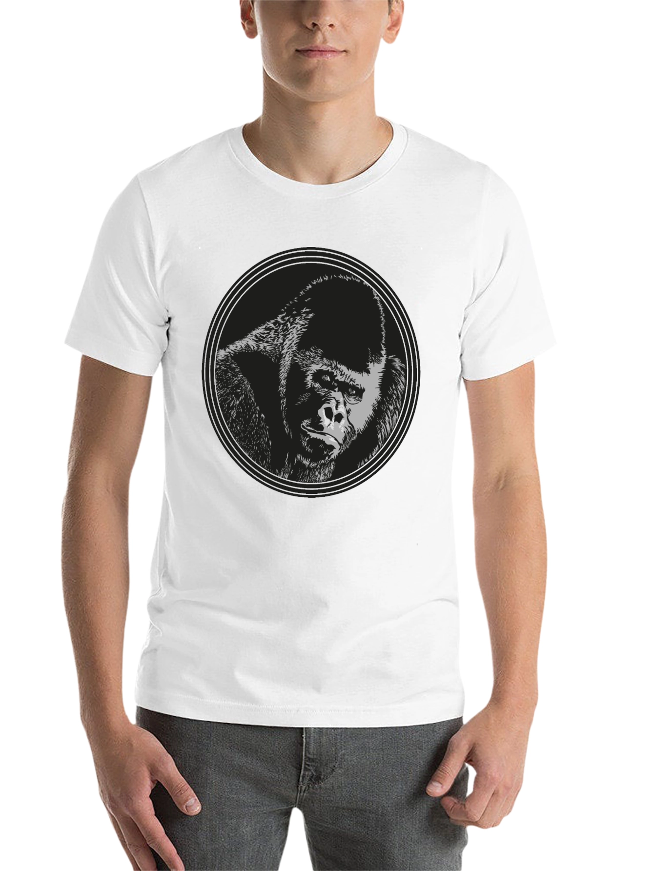 Black Gorilla Graphic Black T-Shirt view 14