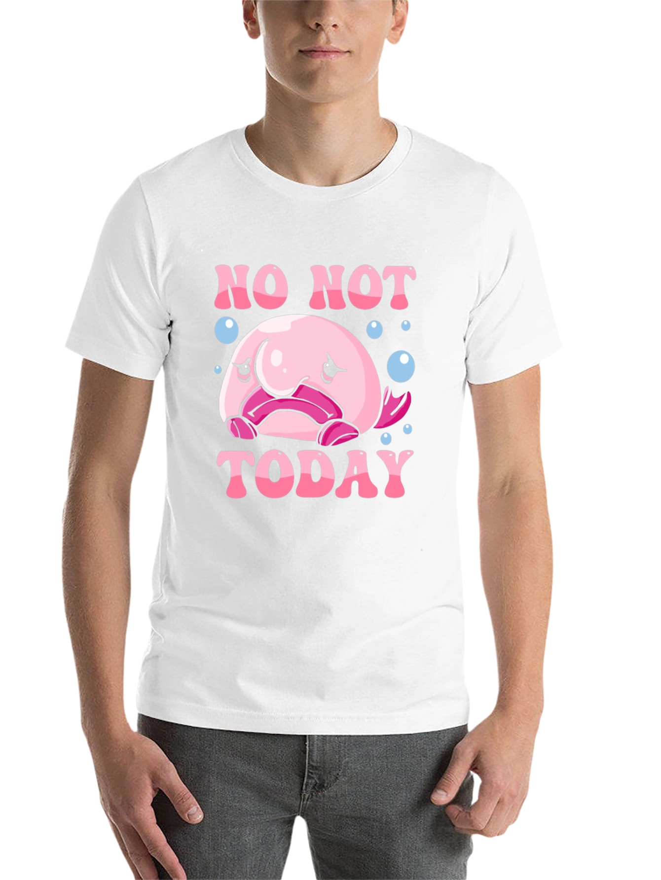 Black No Not Today Blobfish T-Shirt view 14