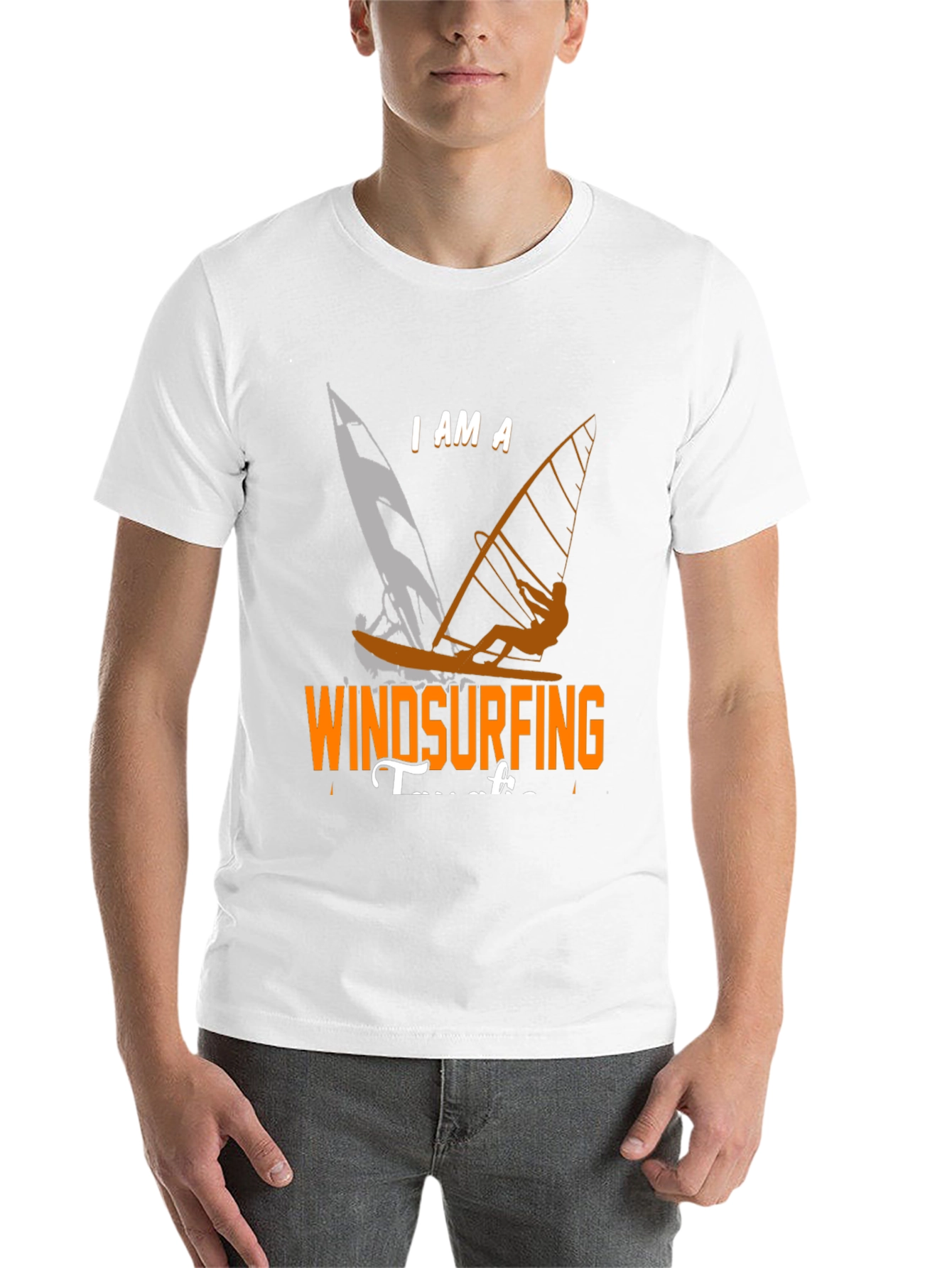 Black Windsurfing T-Shirt: "I Am A Windsurfing Teacher" view 14