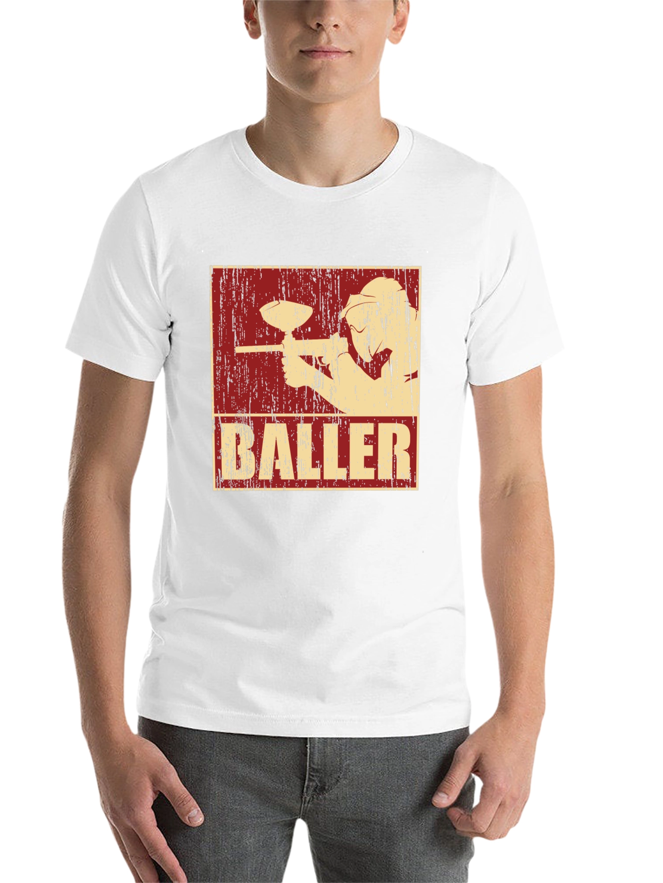 Black Baller Paintball T-Shirt - Black Cotton Graphic Tee view 14