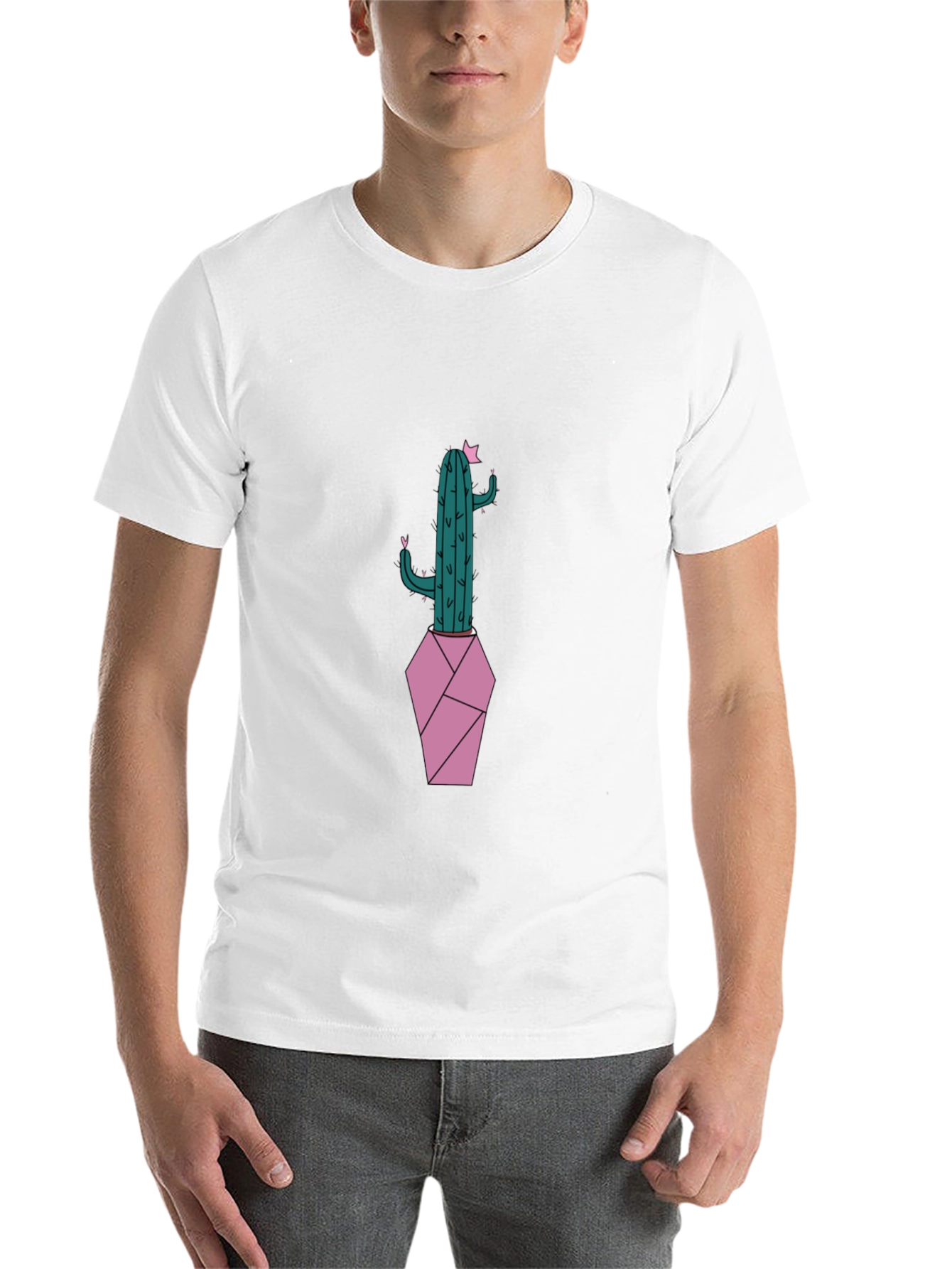 Black Cactus Graphic T-Shirt - Trendy Unisex Tee view 14