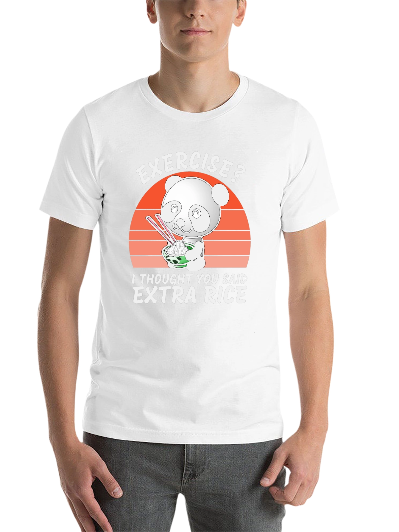 Black Exercise? Extra Rice Panda Graphic Tee view 14