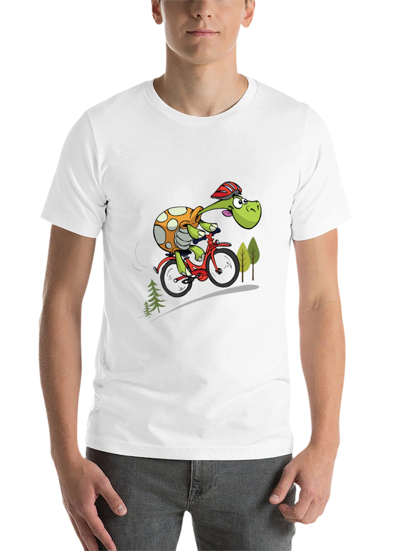 Black Turtle Cyclist Graphic T-Shirt view 14
