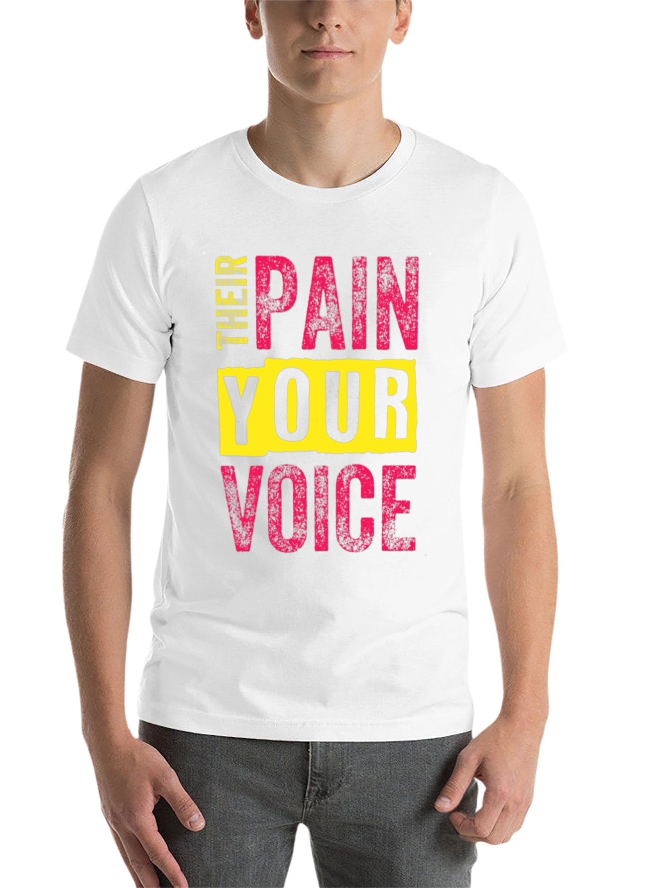 Black Pain Your Voice T-Shirt - Bold Statement Tee view 14