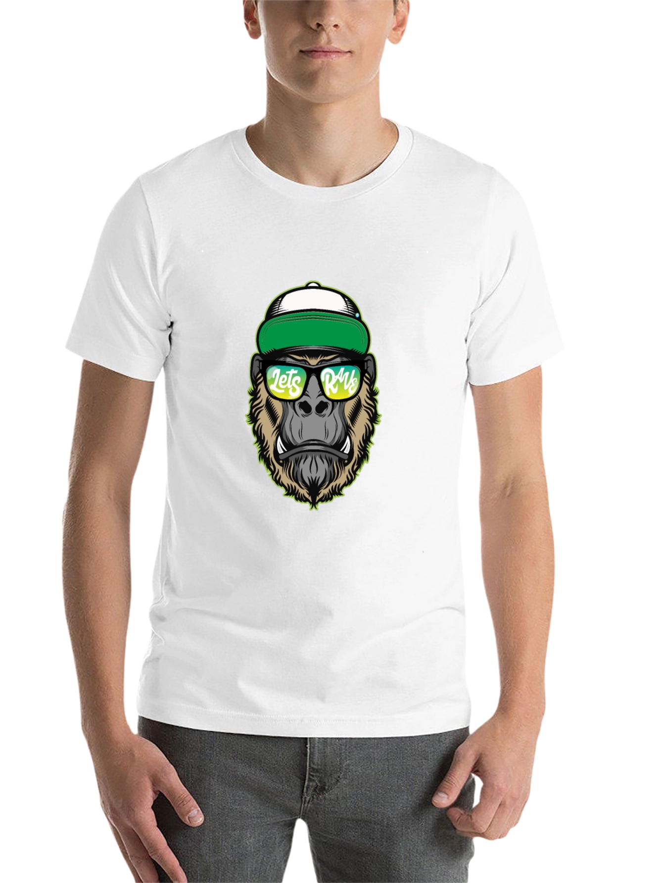 Black Cool Gorilla Graphic Tee - Lets Rage T-Shirt view 14