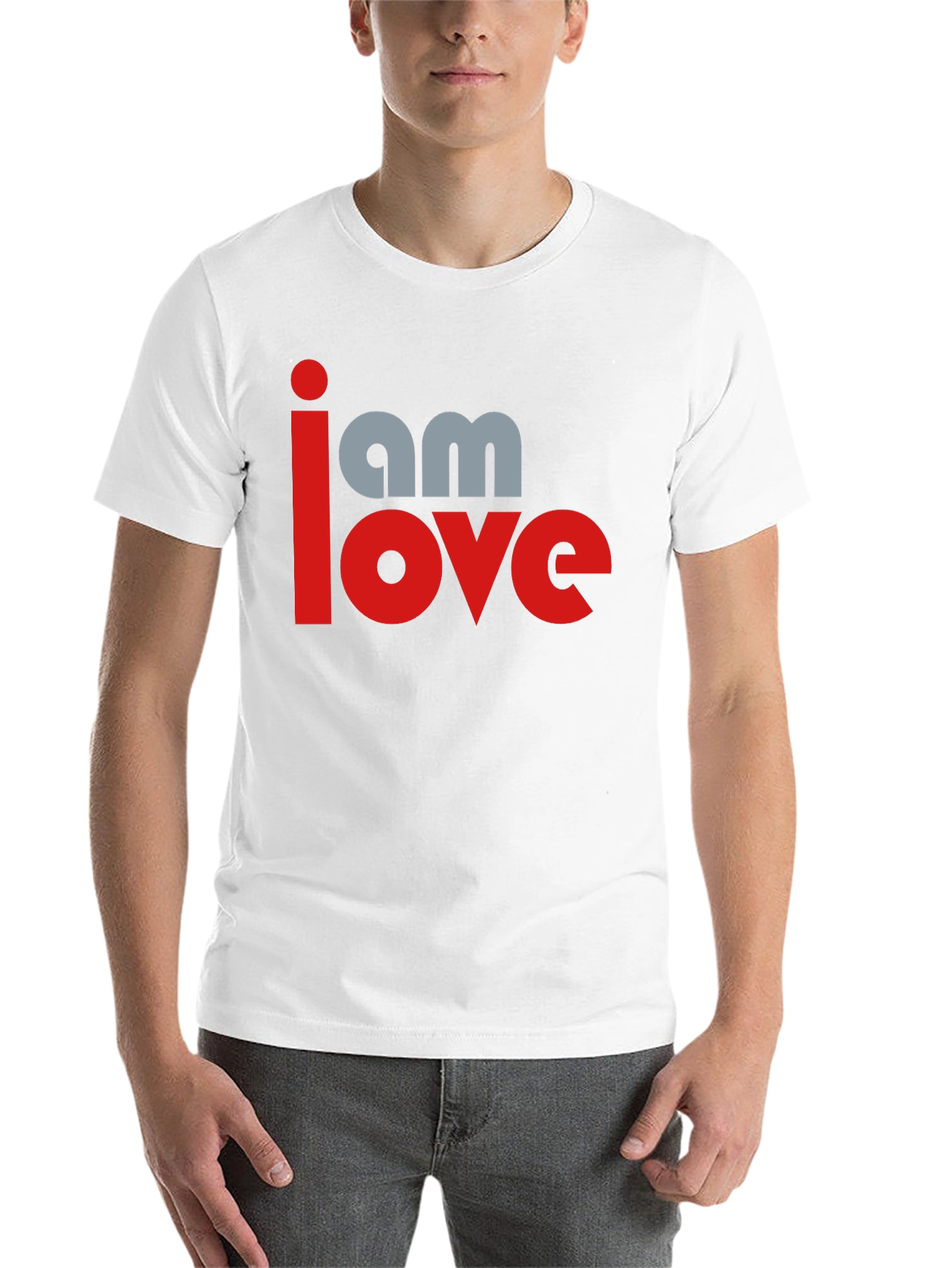 Black I am Love Graphic Print Black T-Shirt view 14