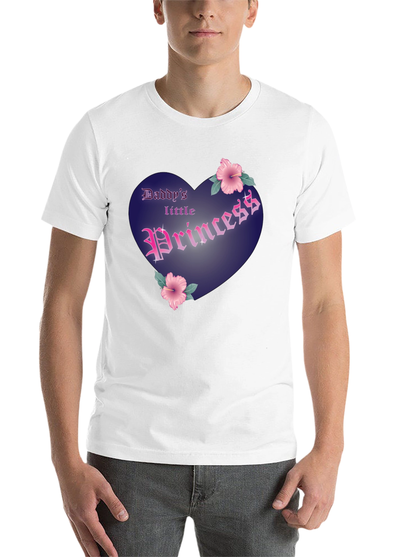 Black Daddy's Little Princess Graphic Tee - Black Cotton Shirt view 14