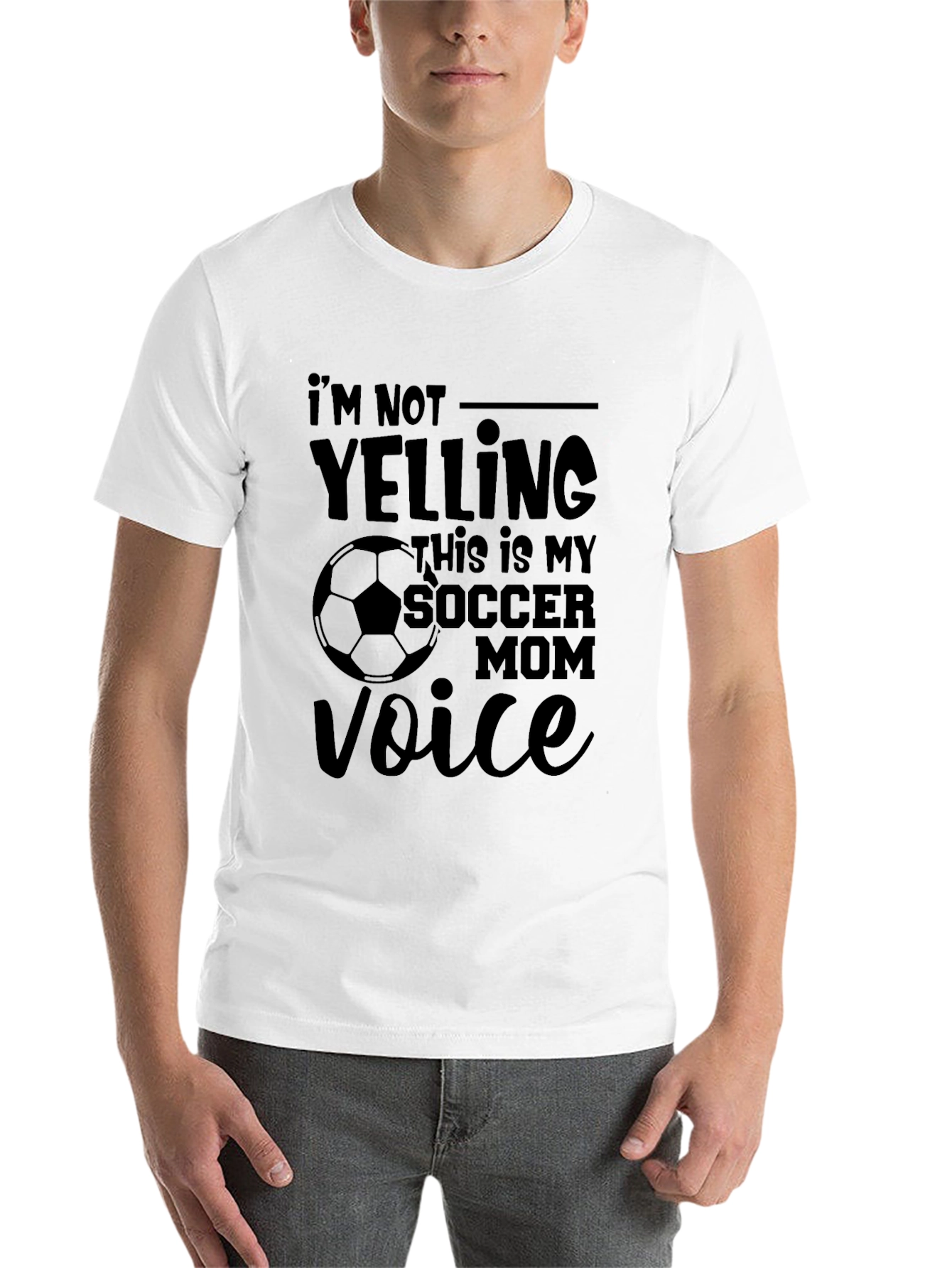 Black Soccer Mom Voice T-Shirt - Funny Gift view 14