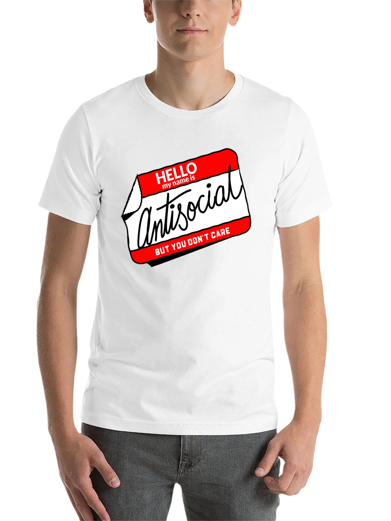 Black Antisocial Graphic T-Shirt - Hello My Name Is view 14