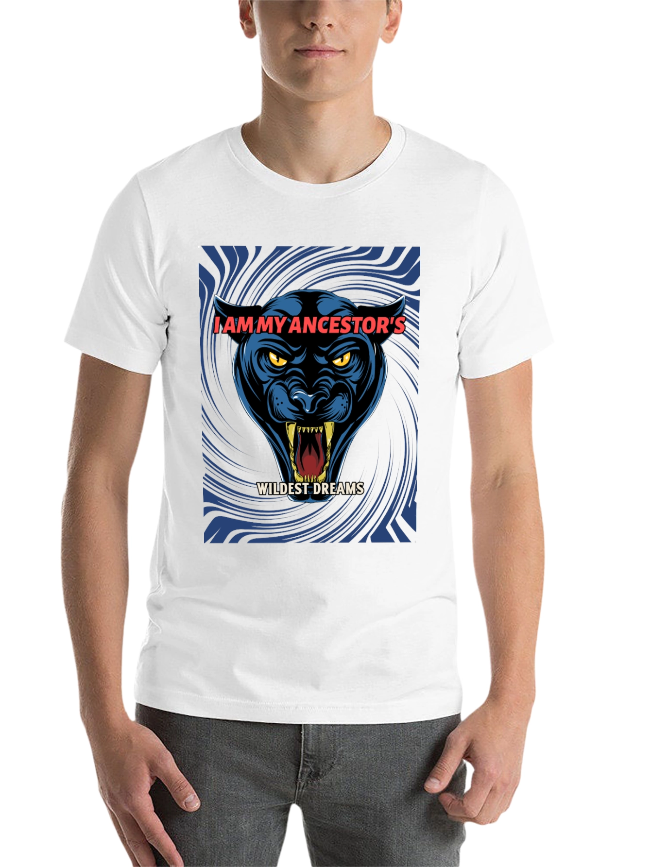 Black Ancestor's Wildest Dreams Black Panther Graphic T-Shirt view 14