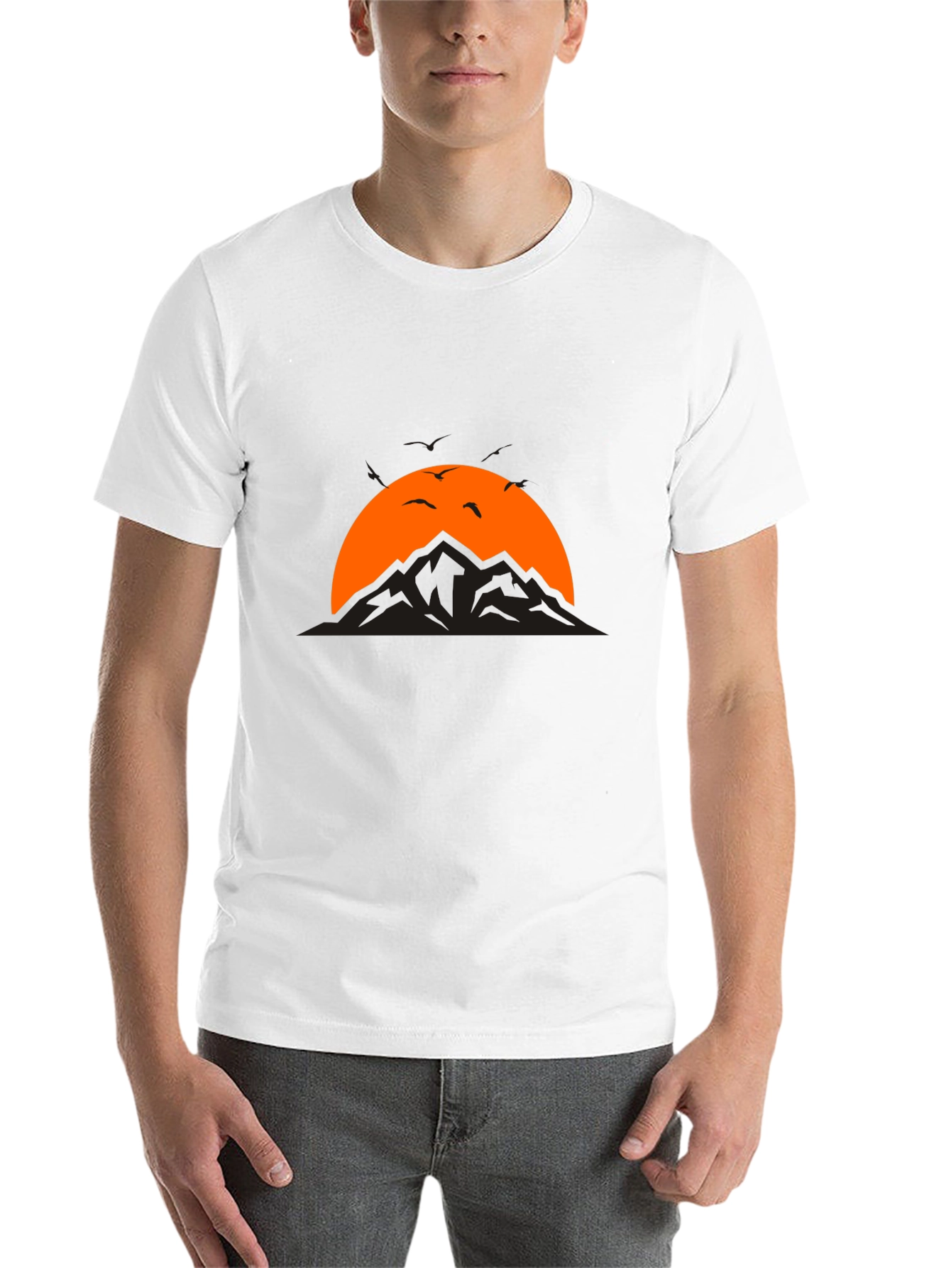 Black Mountain Sunset Graphic Tee - Black T-Shirt view 14