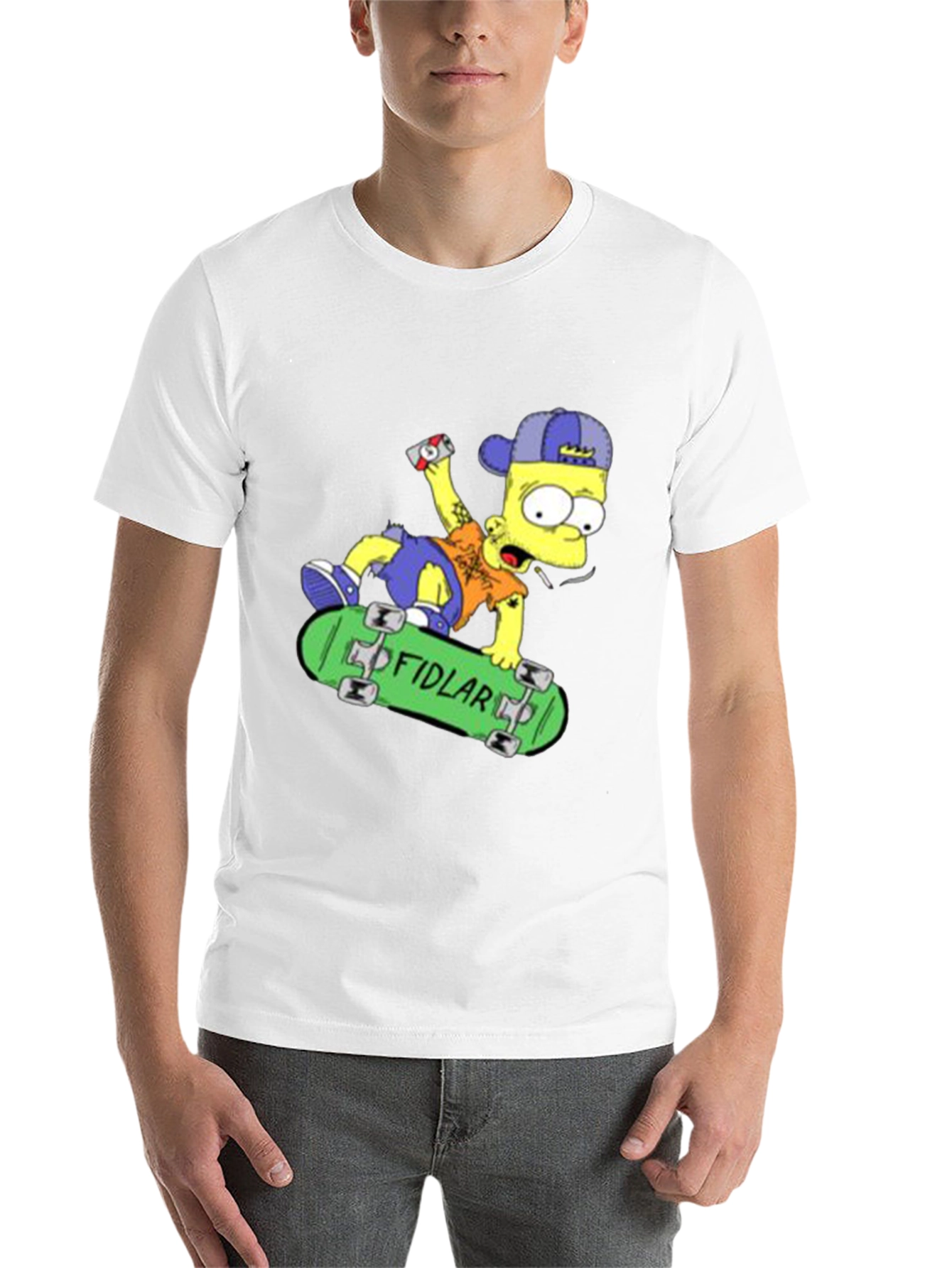Black Bart Simpson Skateboard Graphic T-Shirt view 14