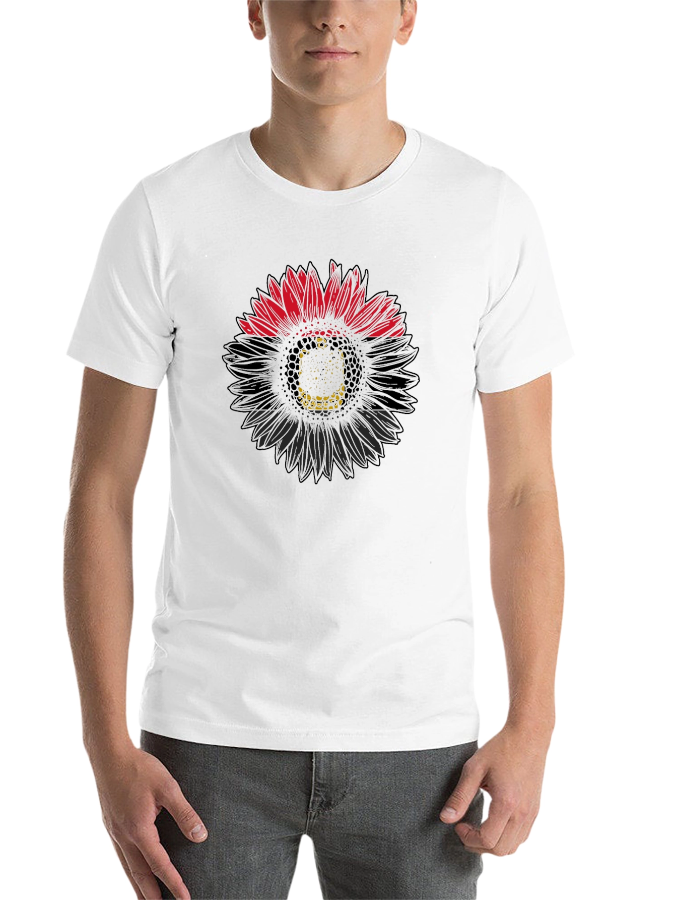 Black Sunflower Graphic Tee - Modern Casual Style view 14