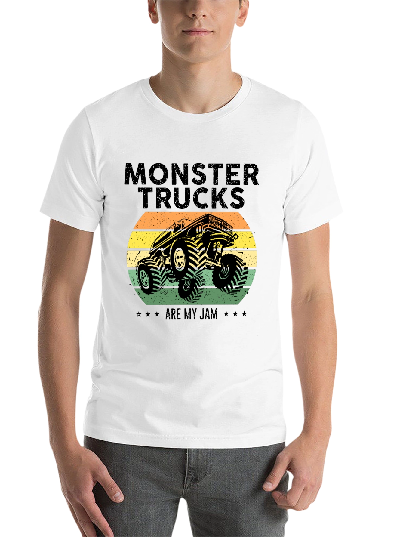 Black Monster Trucks Are My Jam T-Shirt view 14