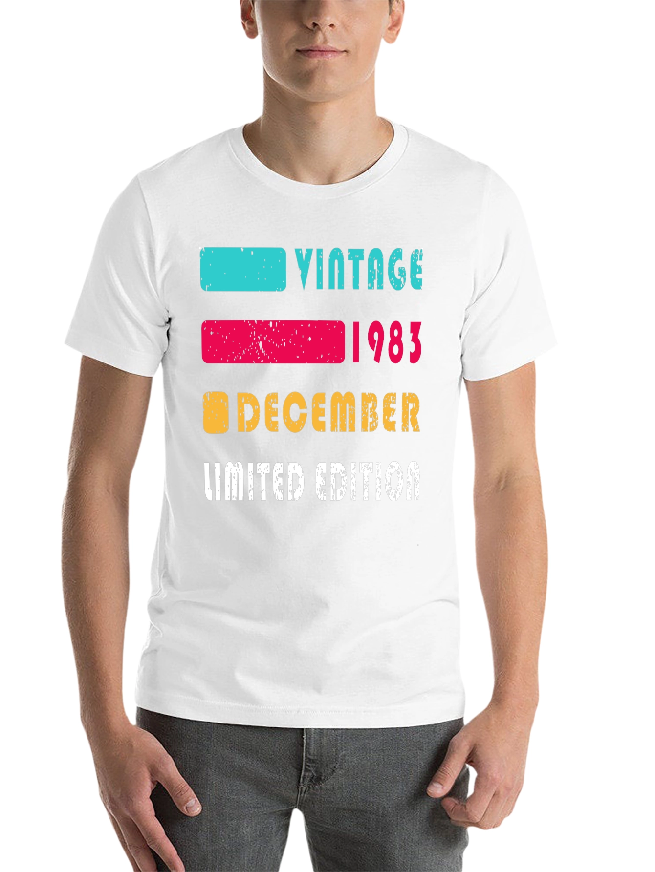 Black Vintage 1983 December Limited Edition T-Shirt view 14