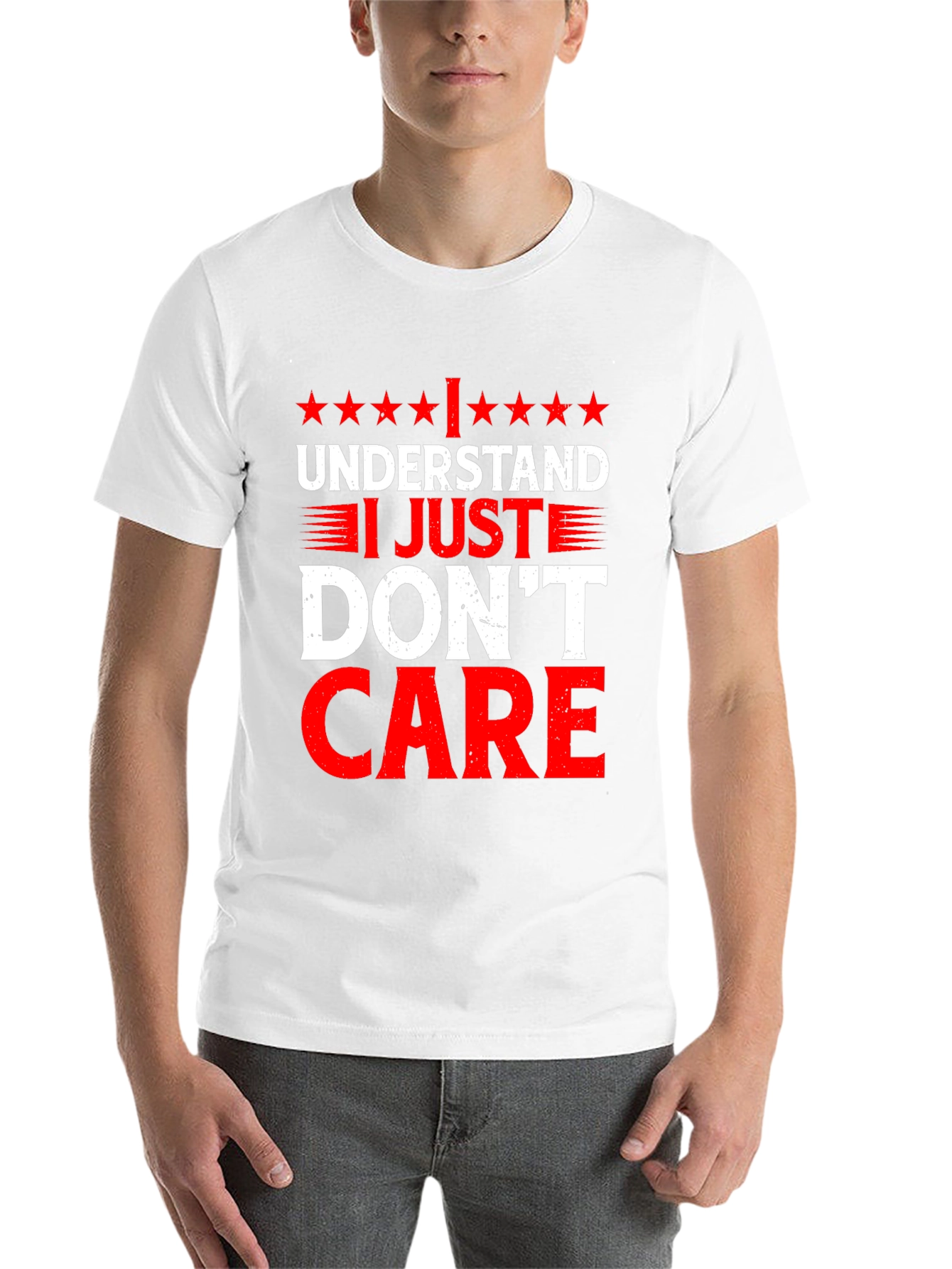 Black Funny I Understand I Just Don't Care Graphic T-Shirt view 14