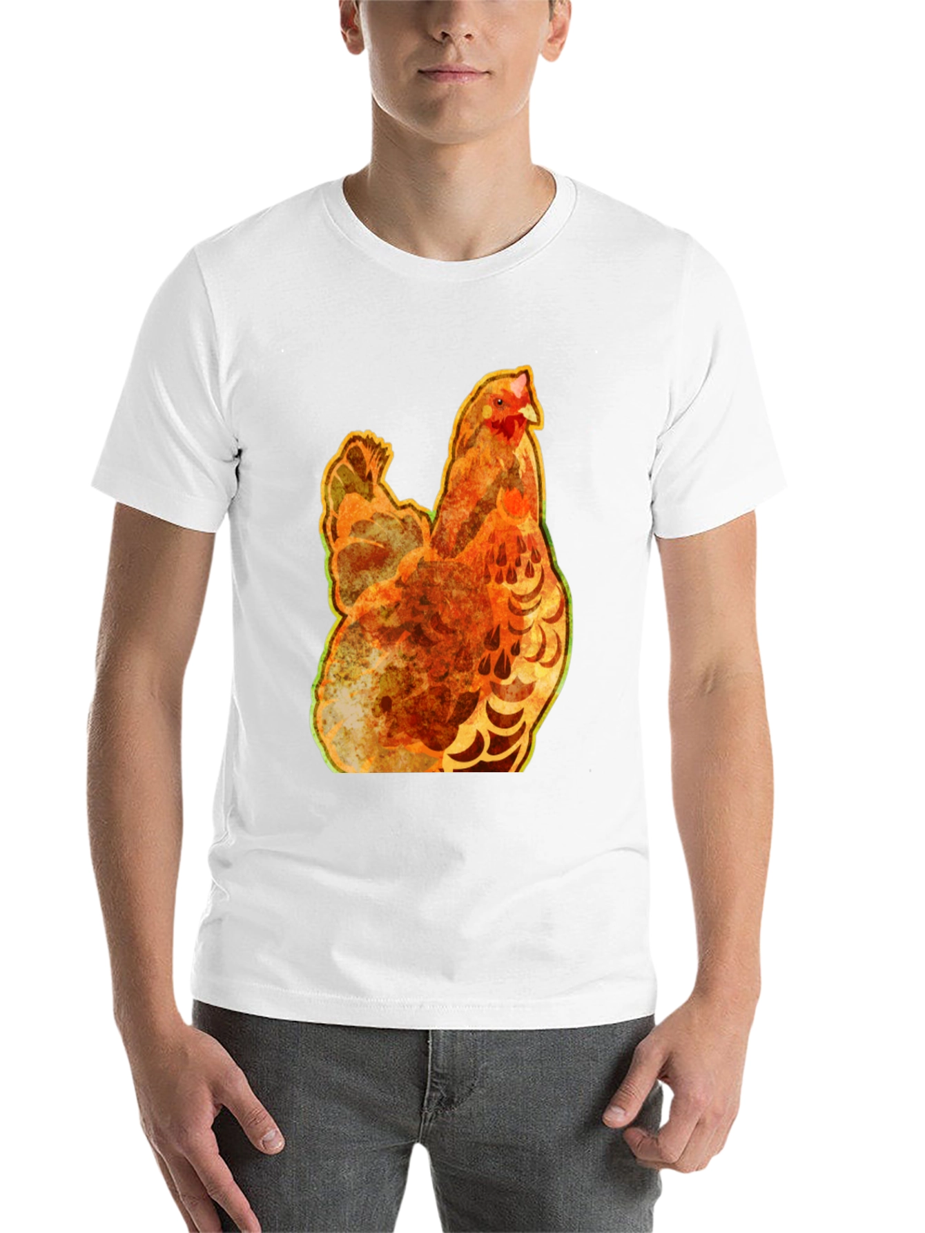 Black Chicken Graphic Tee - Quirky Animal Shirt view 14