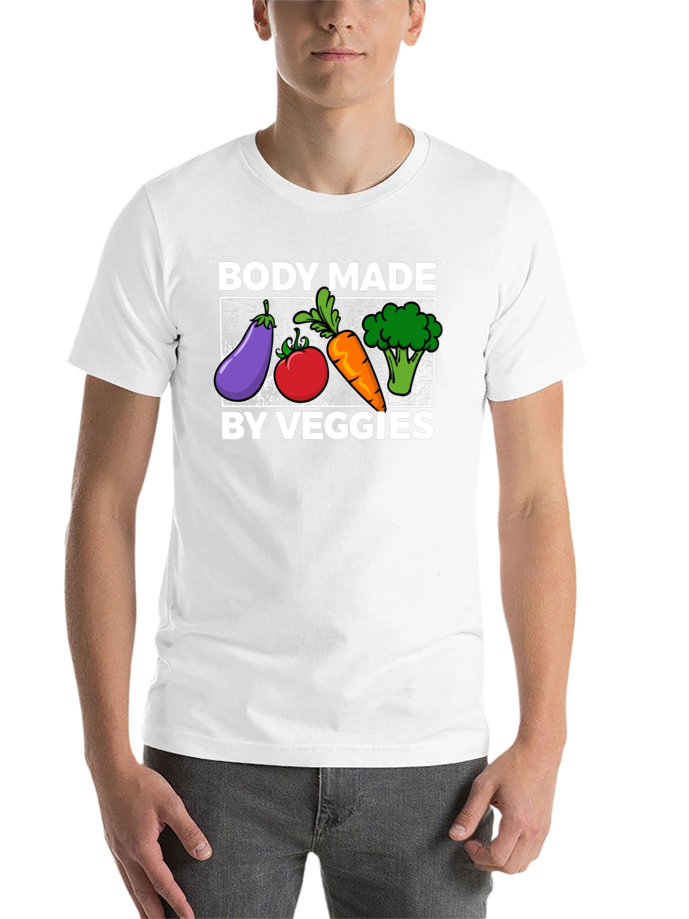 Body Made By Veggies Graphic T-Shirt - 14