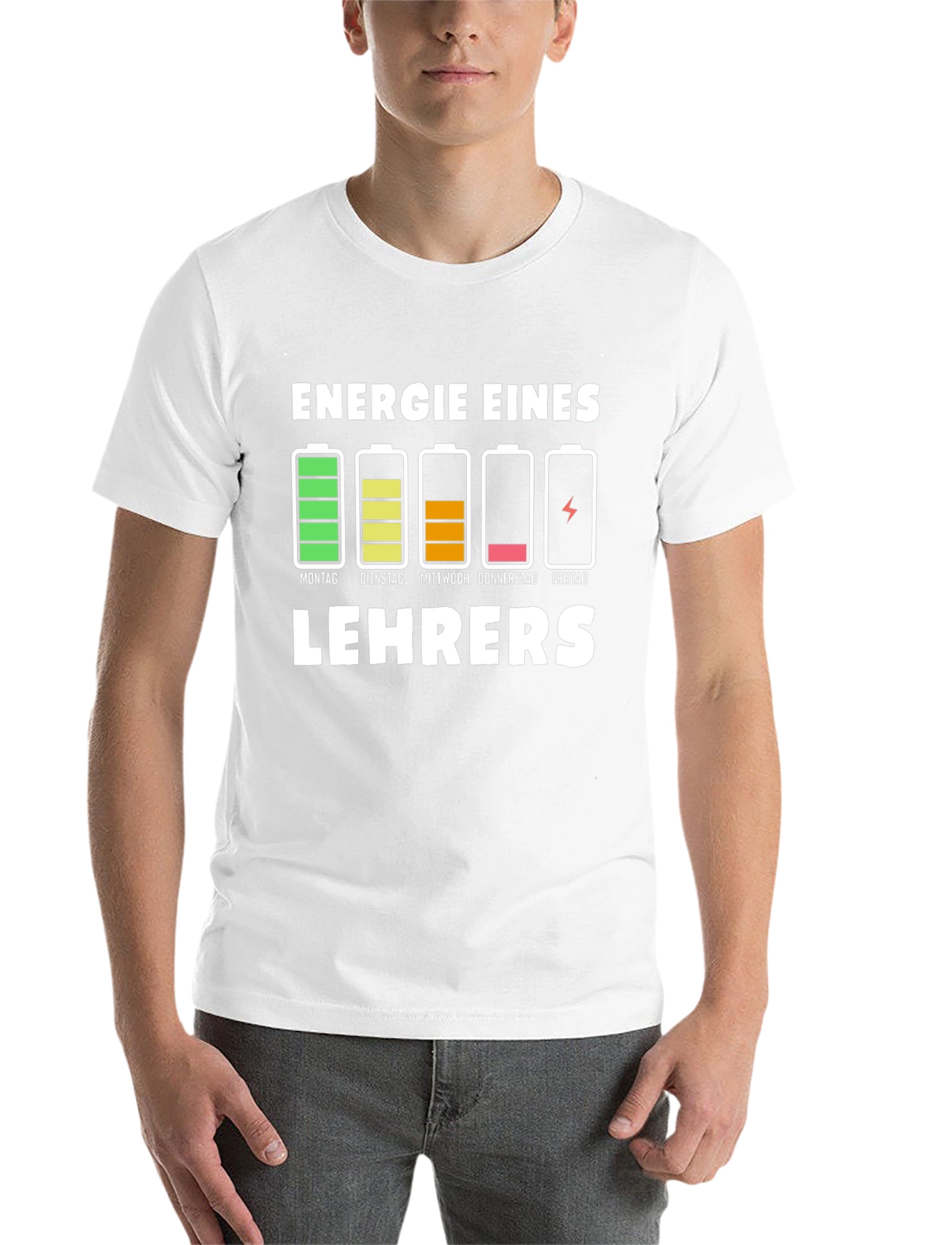 Black Teacher Energy Level T-Shirt view 14