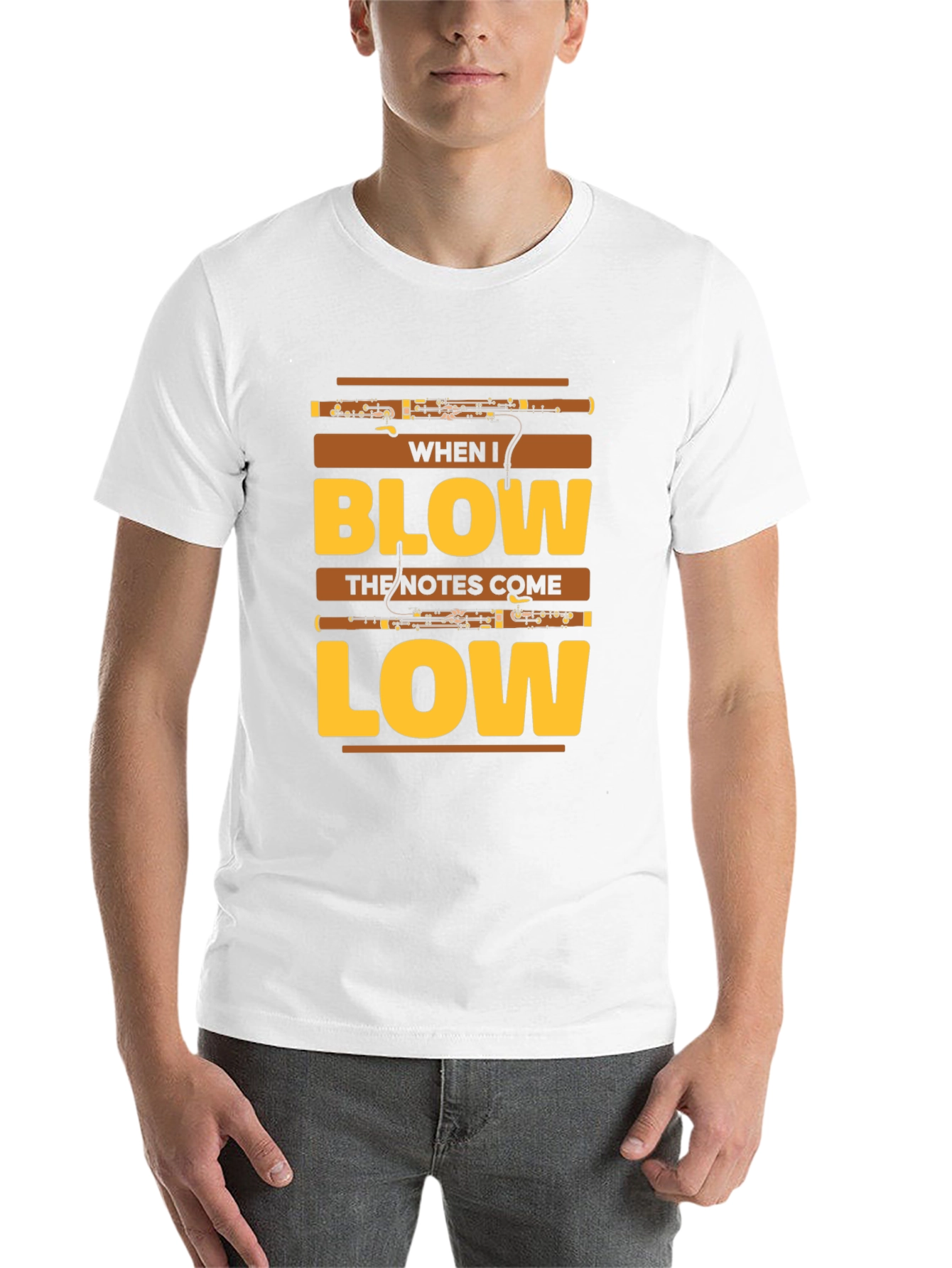 Black When I Blow Bassoon T-Shirt view 14