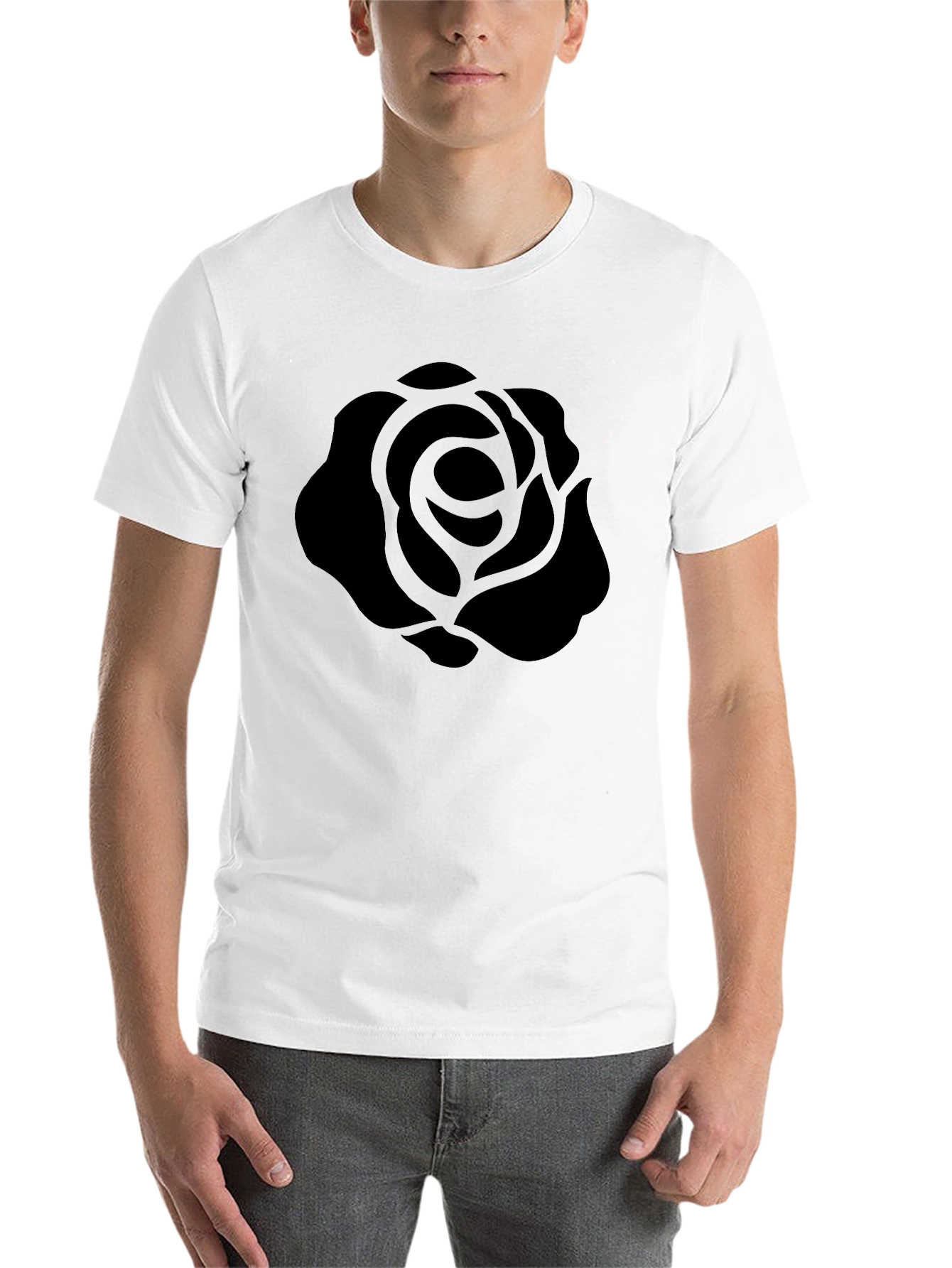 Black Black Rose Graphic T-Shirt - Stylish Men's Tee view 14