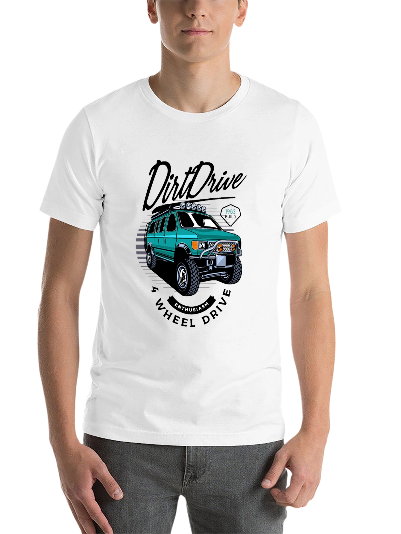 Black Dirt Drive 4-Wheel Enthusiast T-Shirt view 14