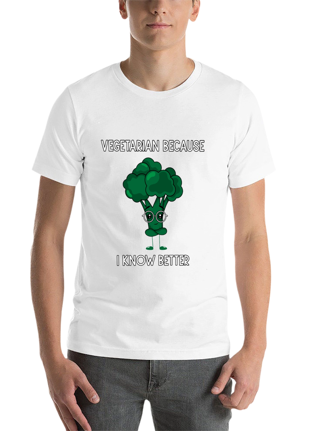 Vegetarian Broccoli Humor Tee - 14