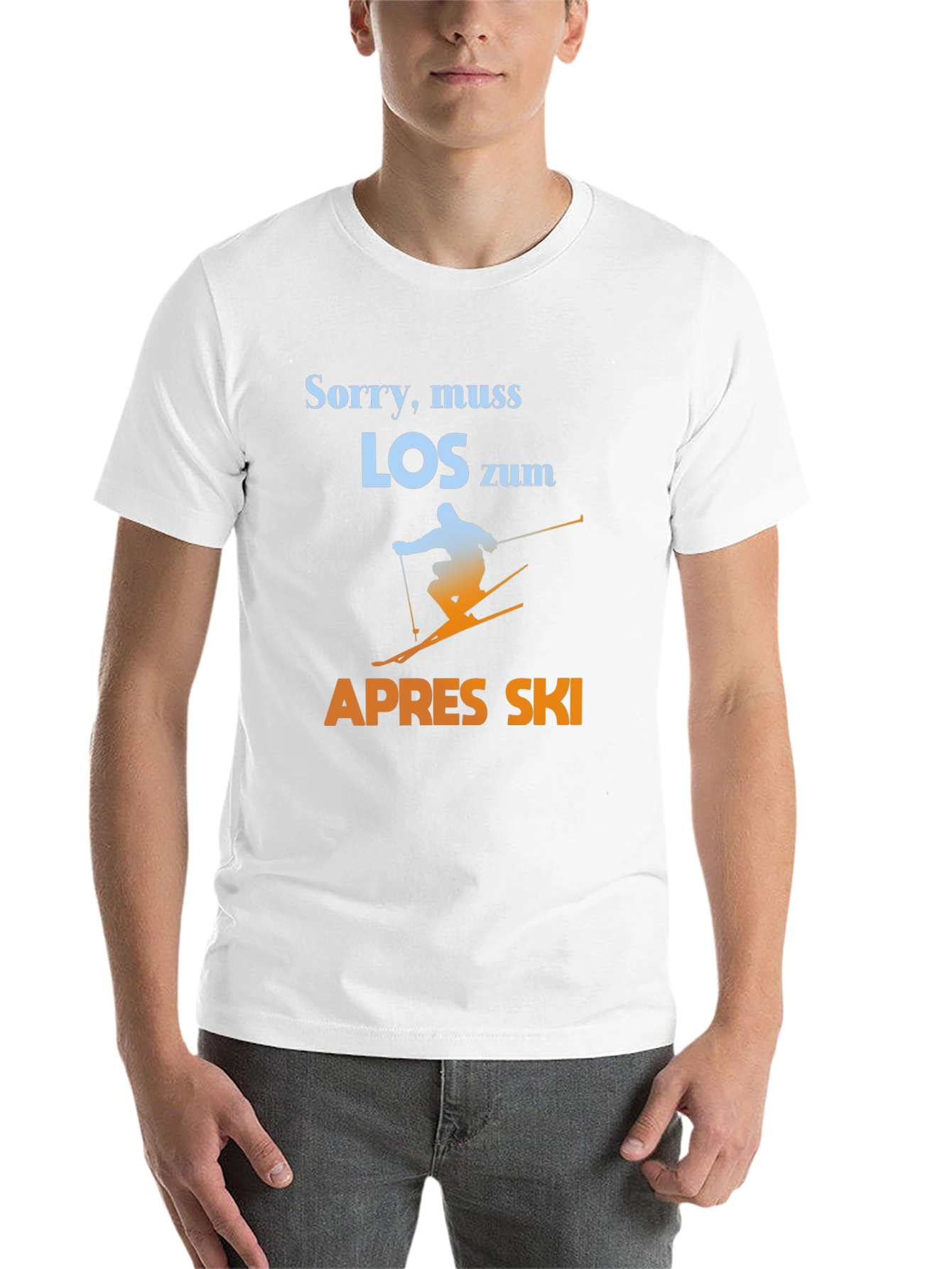 Black Sorry, Muss Los Zum Apres Ski T-Shirt - Skiing Graphic Tee view 14