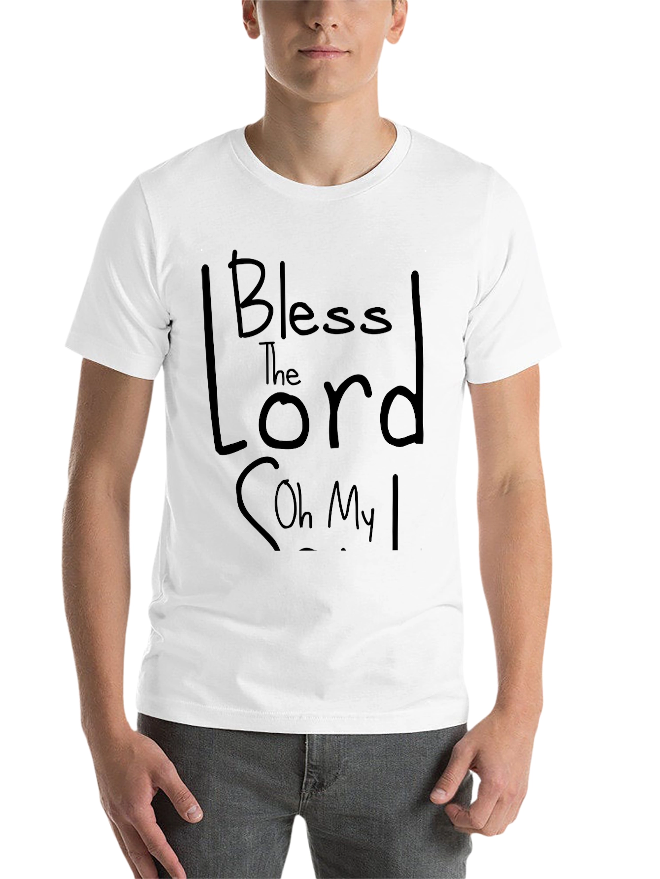 Black Bless the Lord T-Shirt - Religious Graphic Tee view 14
