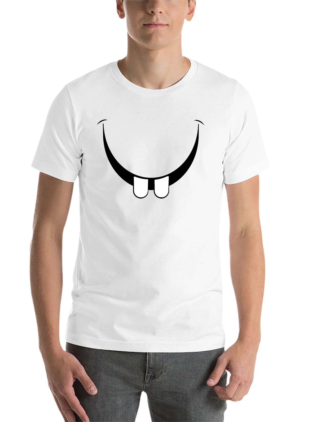 Black Funny Toothy Smile Black T-Shirt view 14