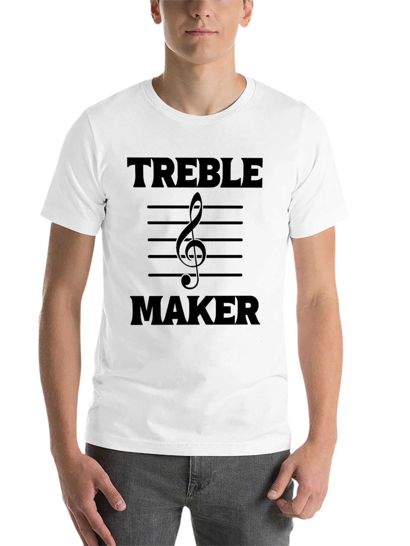 Black Treble Maker T-Shirt - Music Lover Tee view 14