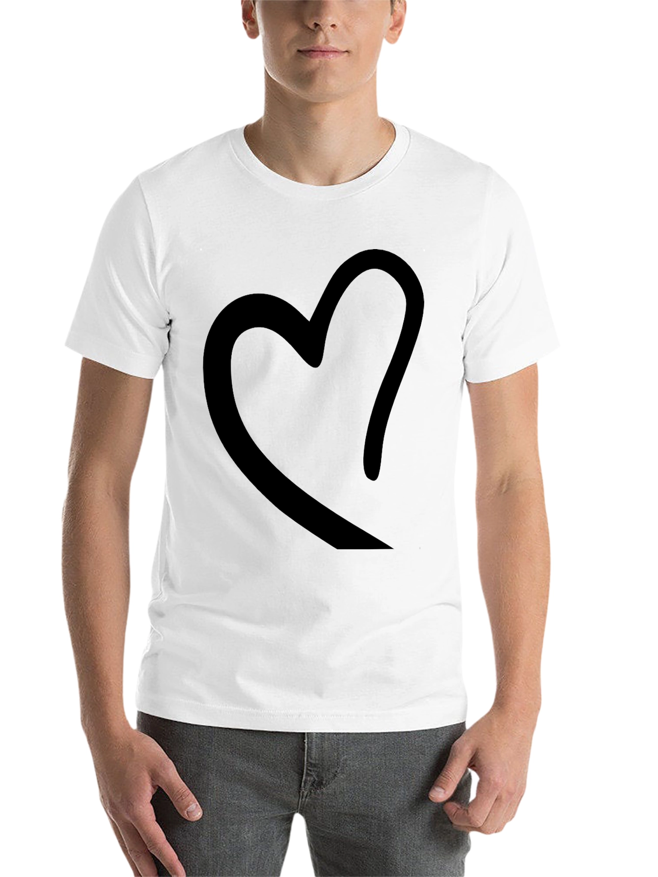 Black Heart Graphic Black T-Shirt view 14