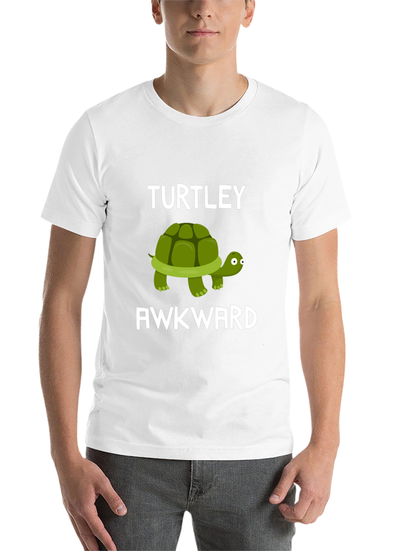 Black Turtley Awkward Funny Graphic T-Shirt view 14