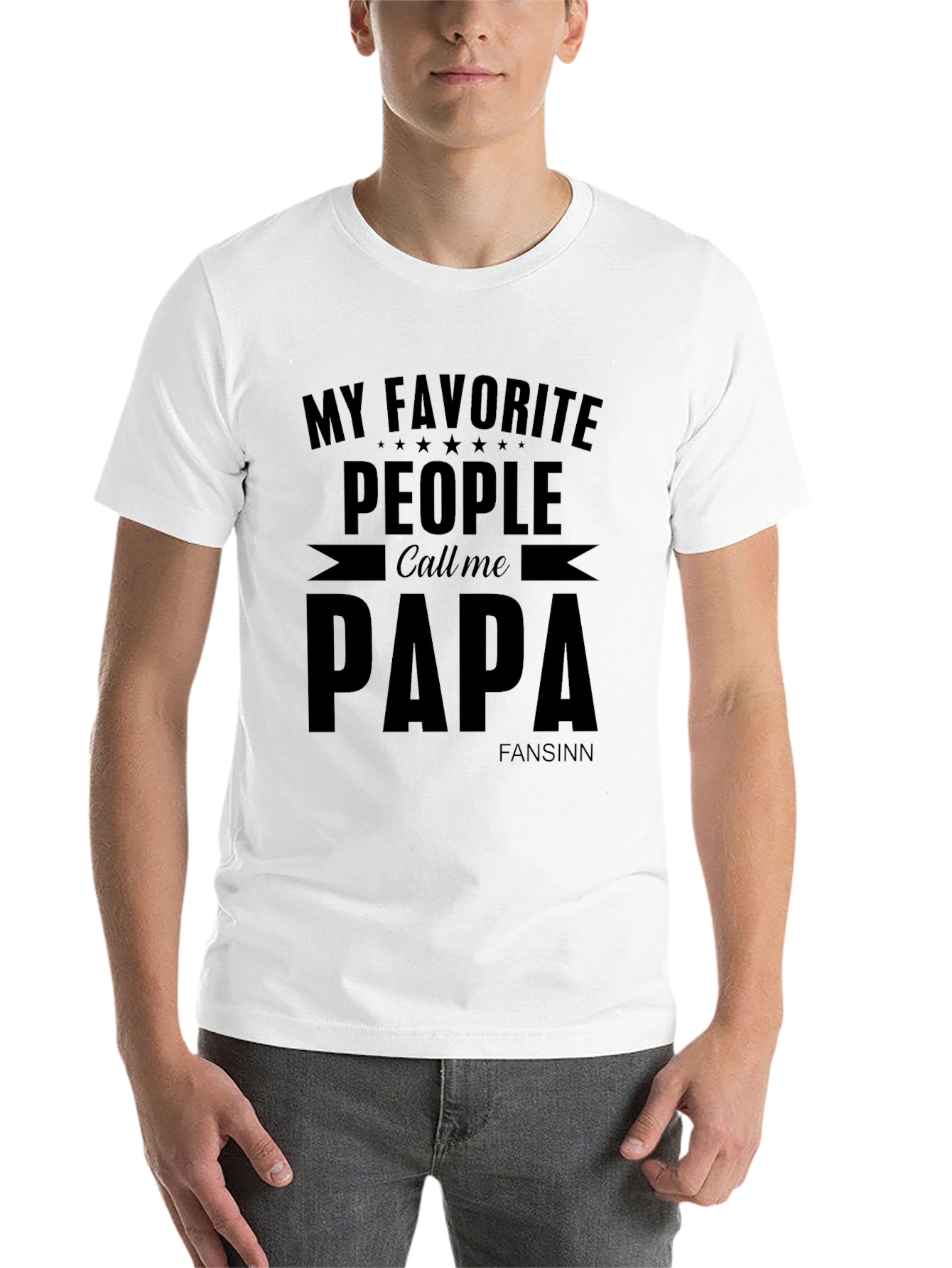Black My Favorite People Call Me Papa T-Shirt view 14