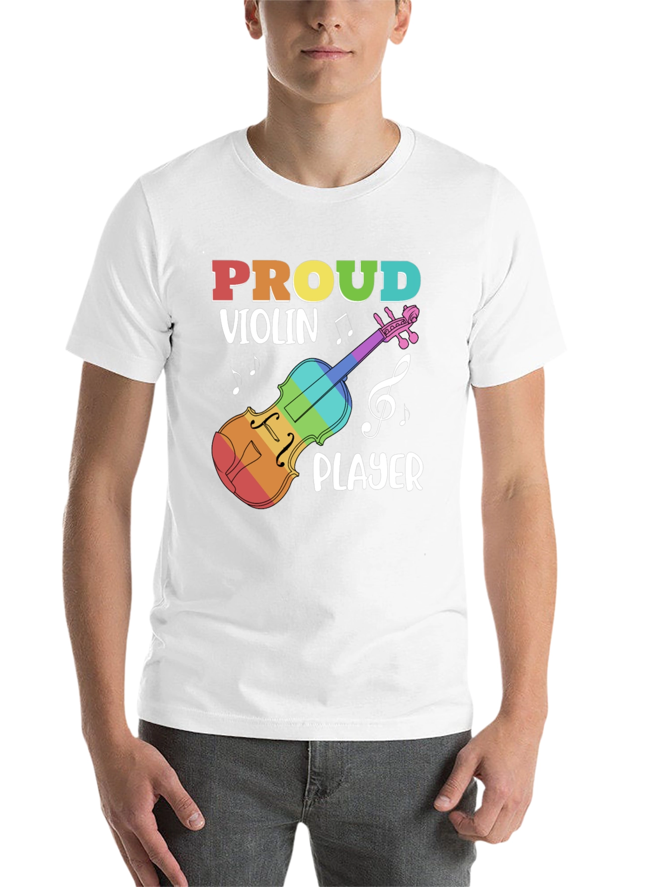 Black Proud Violin Player Black T-Shirt view 14