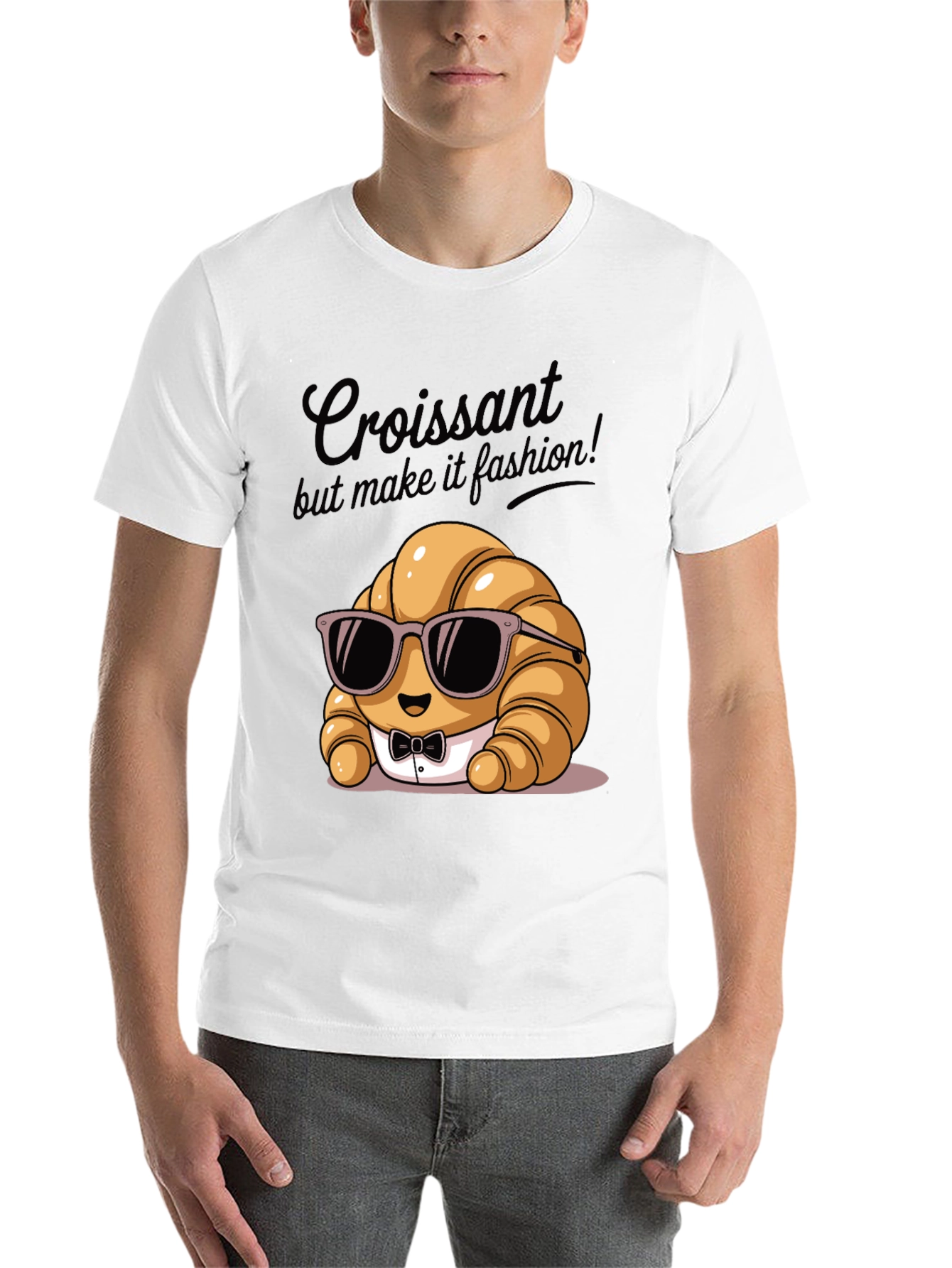 Black Croissant Fashion T-Shirt view 14