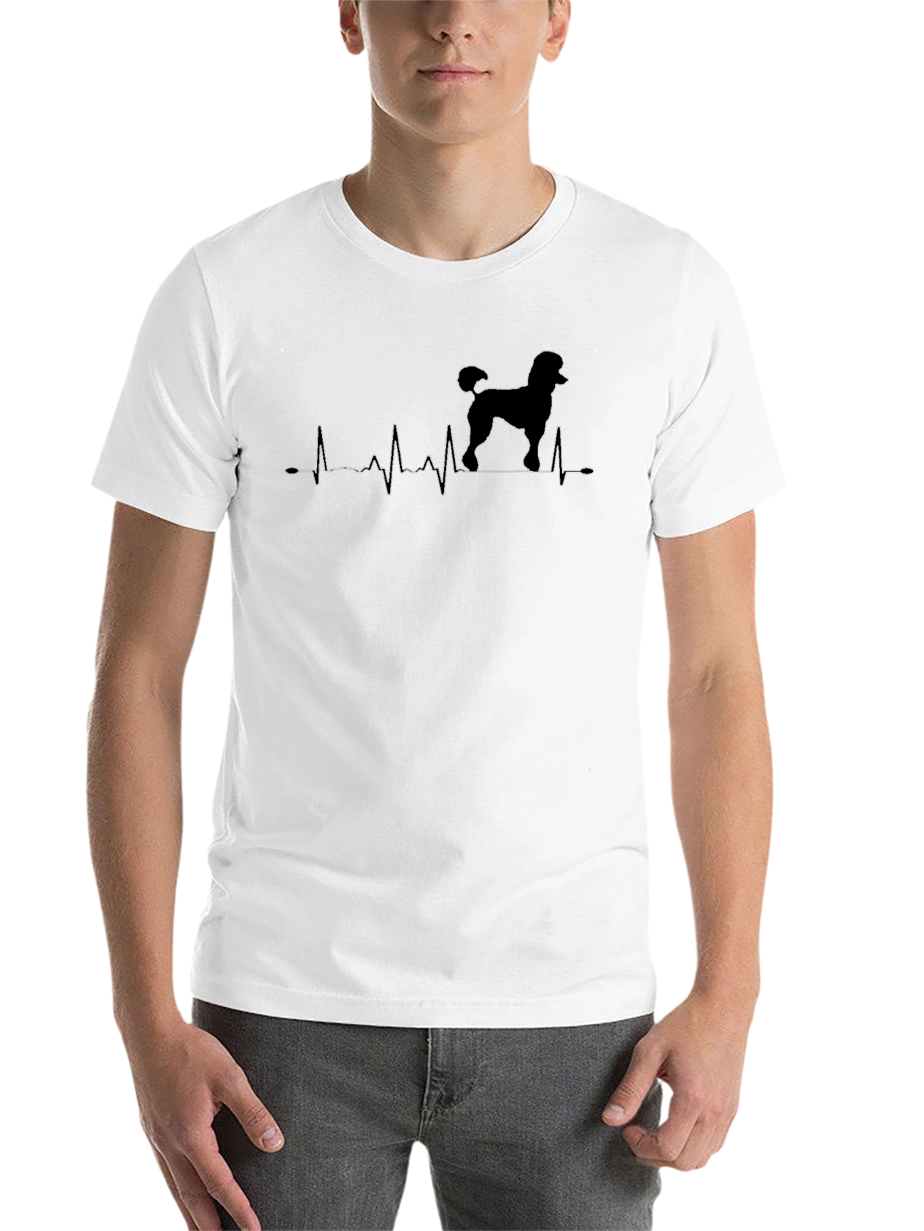 Black Poodle Heartbeat T-Shirt - Dog Lover Tee view 14