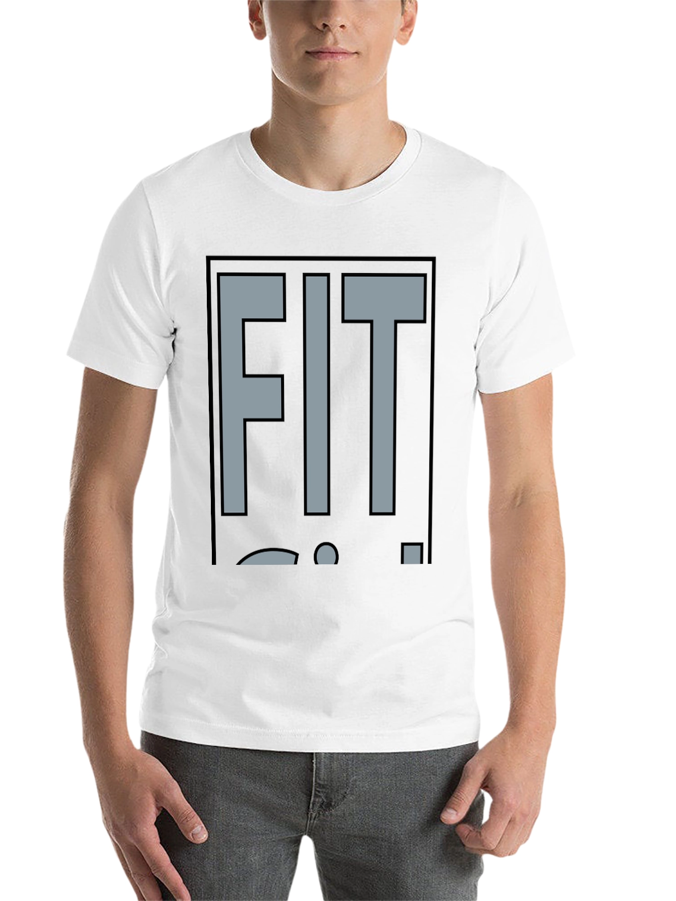 Black FIT Graphic Tee - Black Cotton Blend view 14