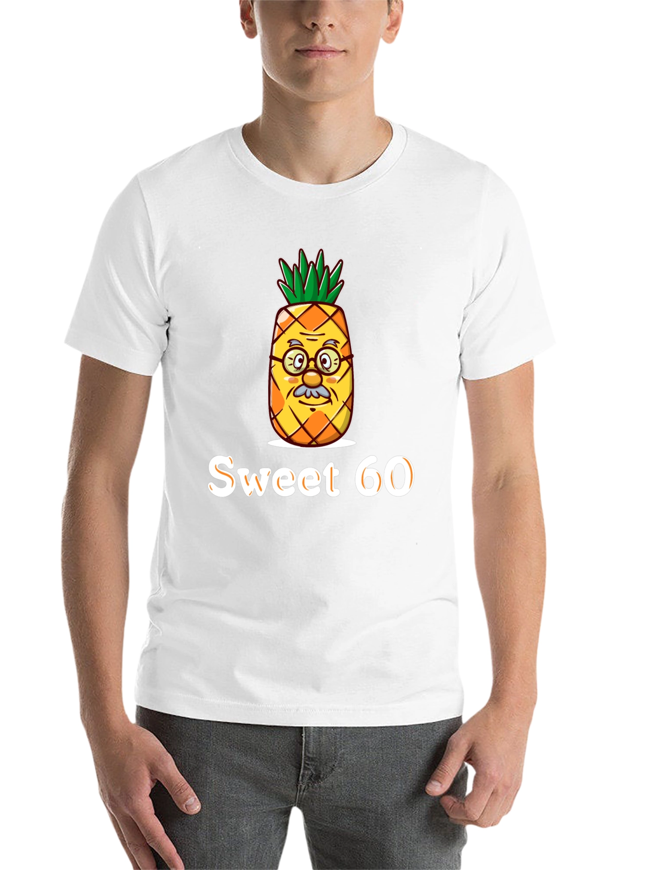 Black Sweet 60 Pineapple Graphic Tee - Unisex view 14