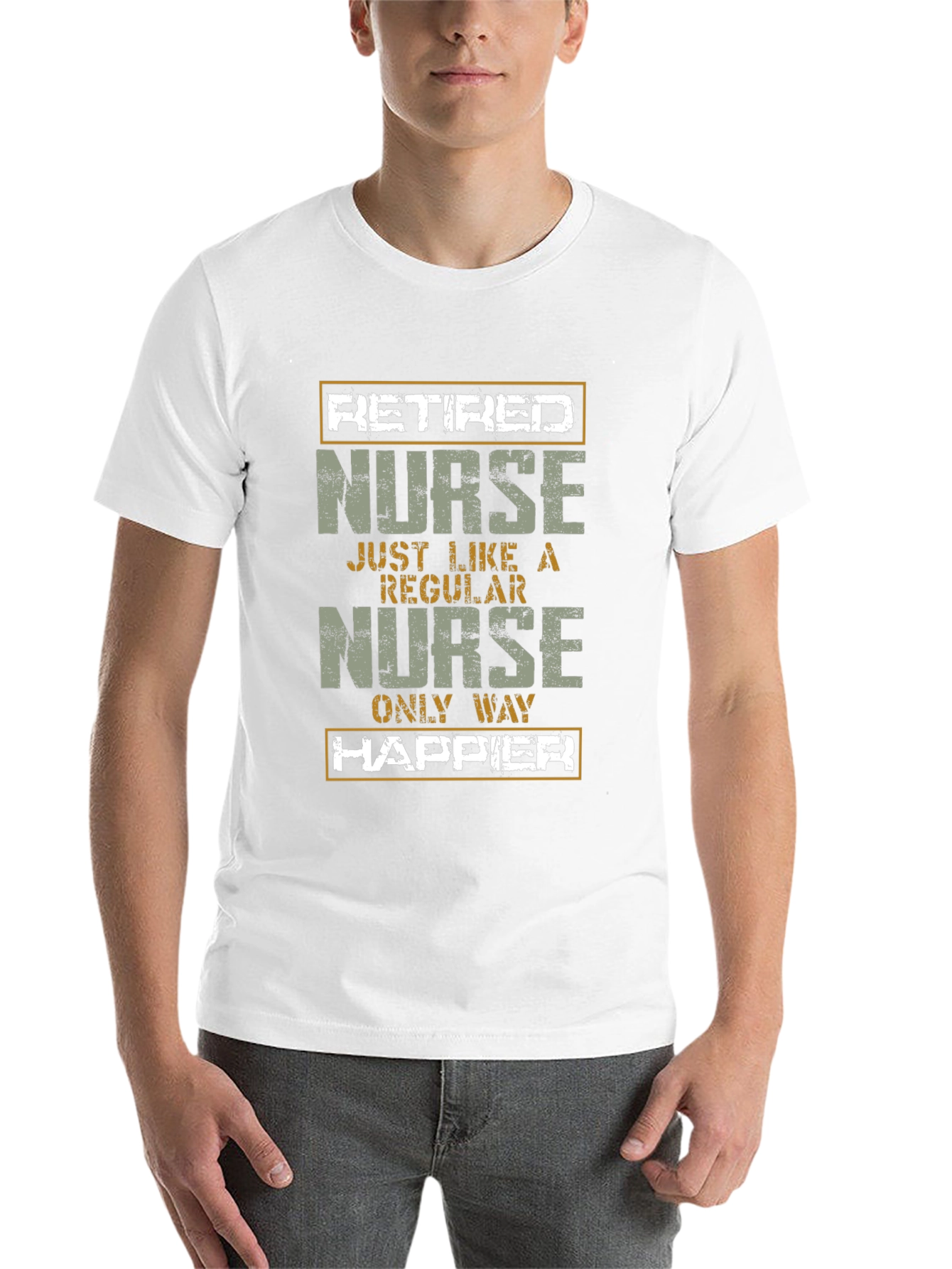 Black Retired Nurse T-Shirt - Only Way Happier view 14
