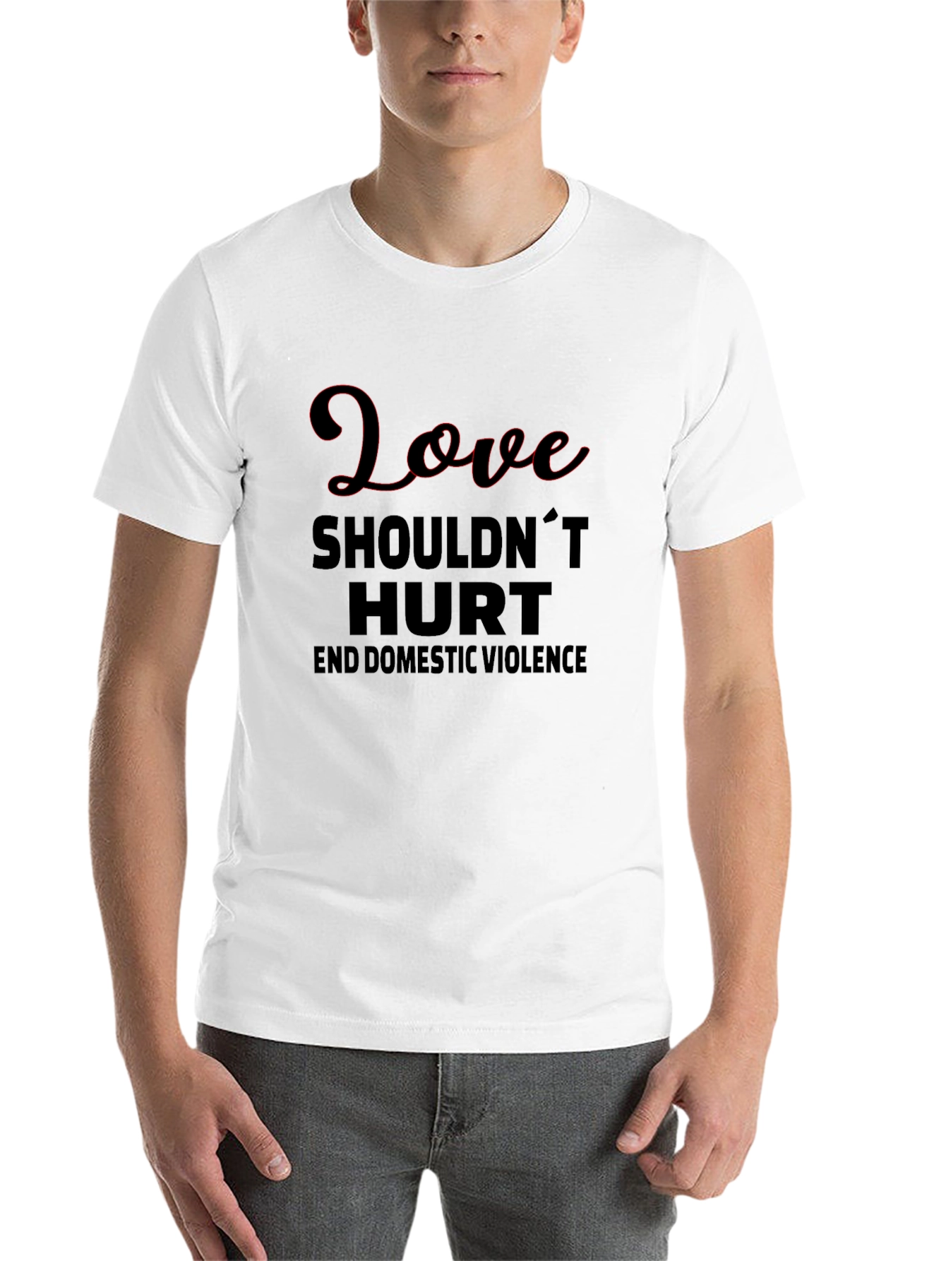 Black Love Shouldn't Hurt Tee - End Domestic Violence view 14