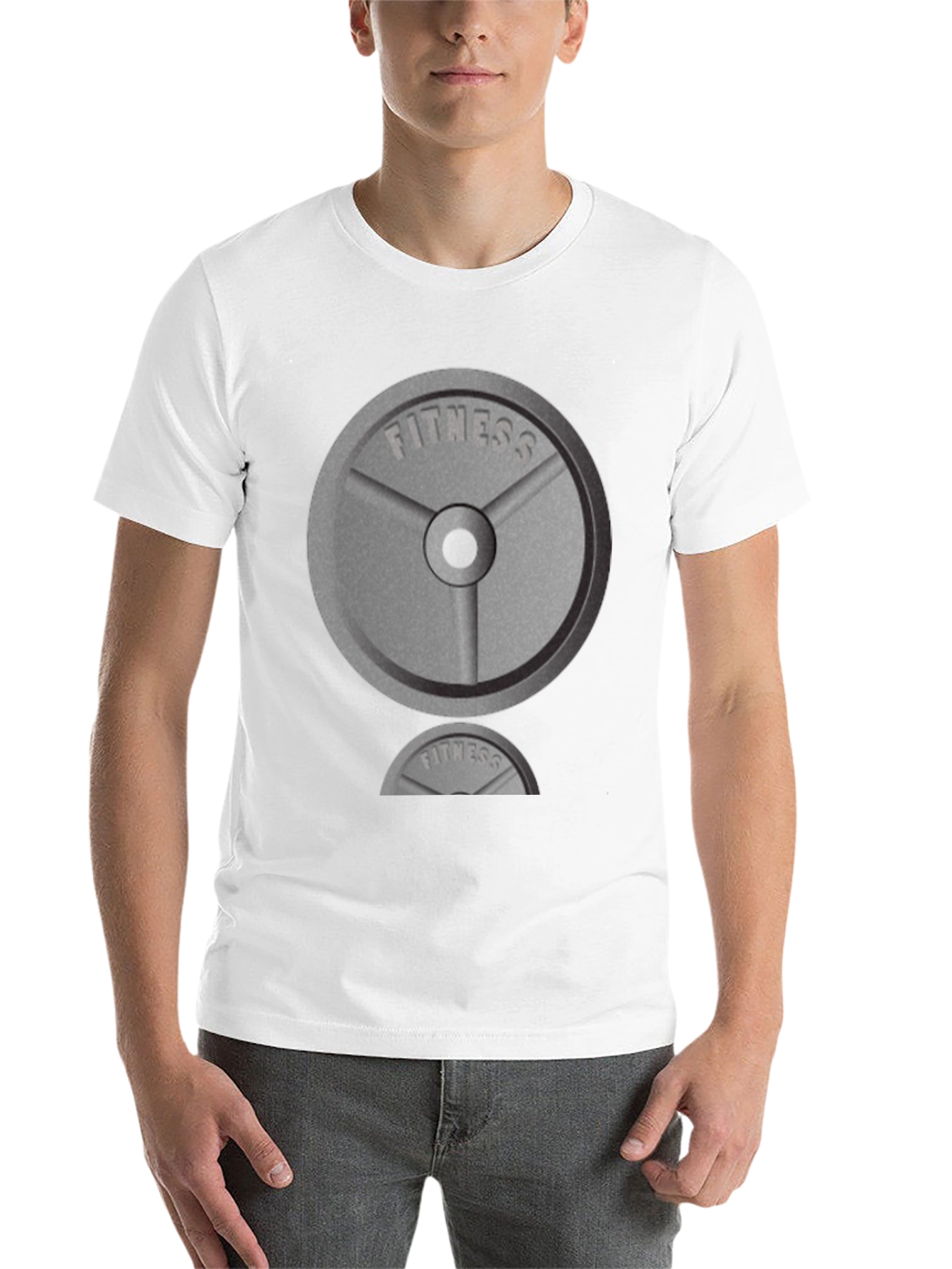 Fitness Weight Plate Graphic Tee - Gym Workout Shirt - 14