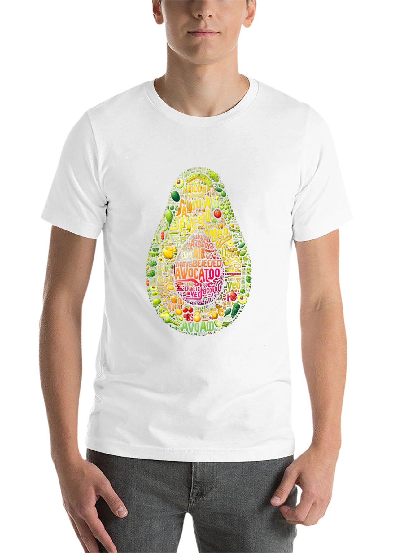 Black Avocado Typography Graphic Print T-Shirt view 14