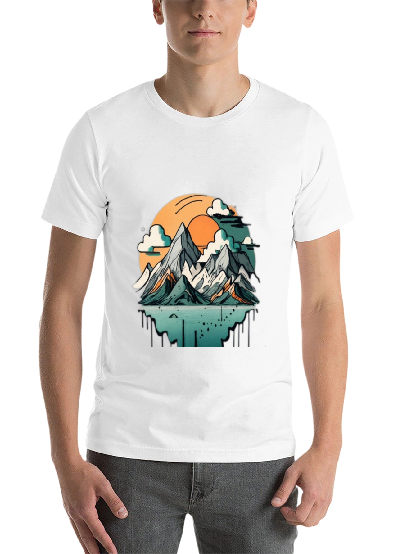 Black Mountain Sunset Graphic T-Shirt view 14