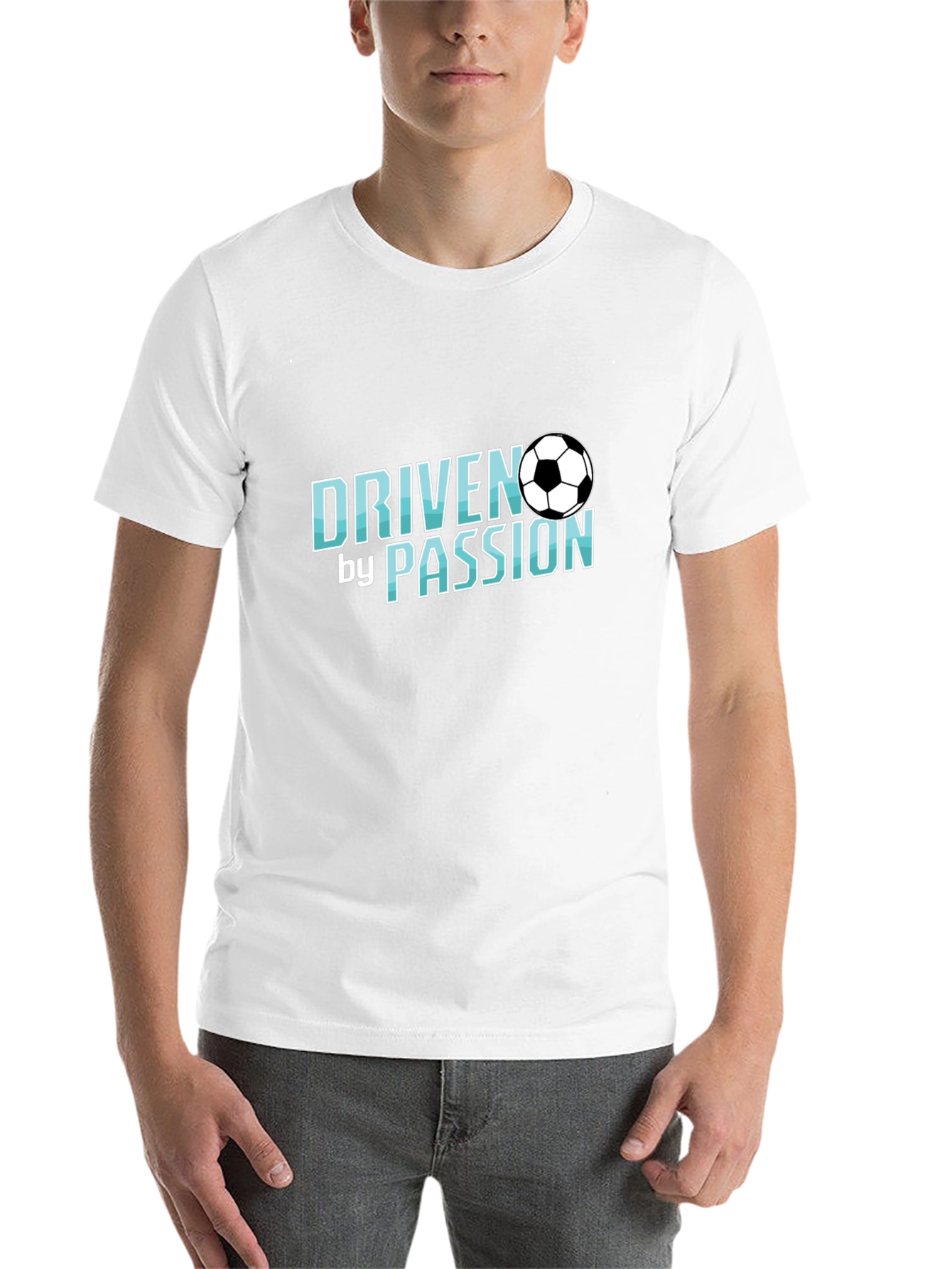 Black Driven by Passion Soccer T-Shirt view 14
