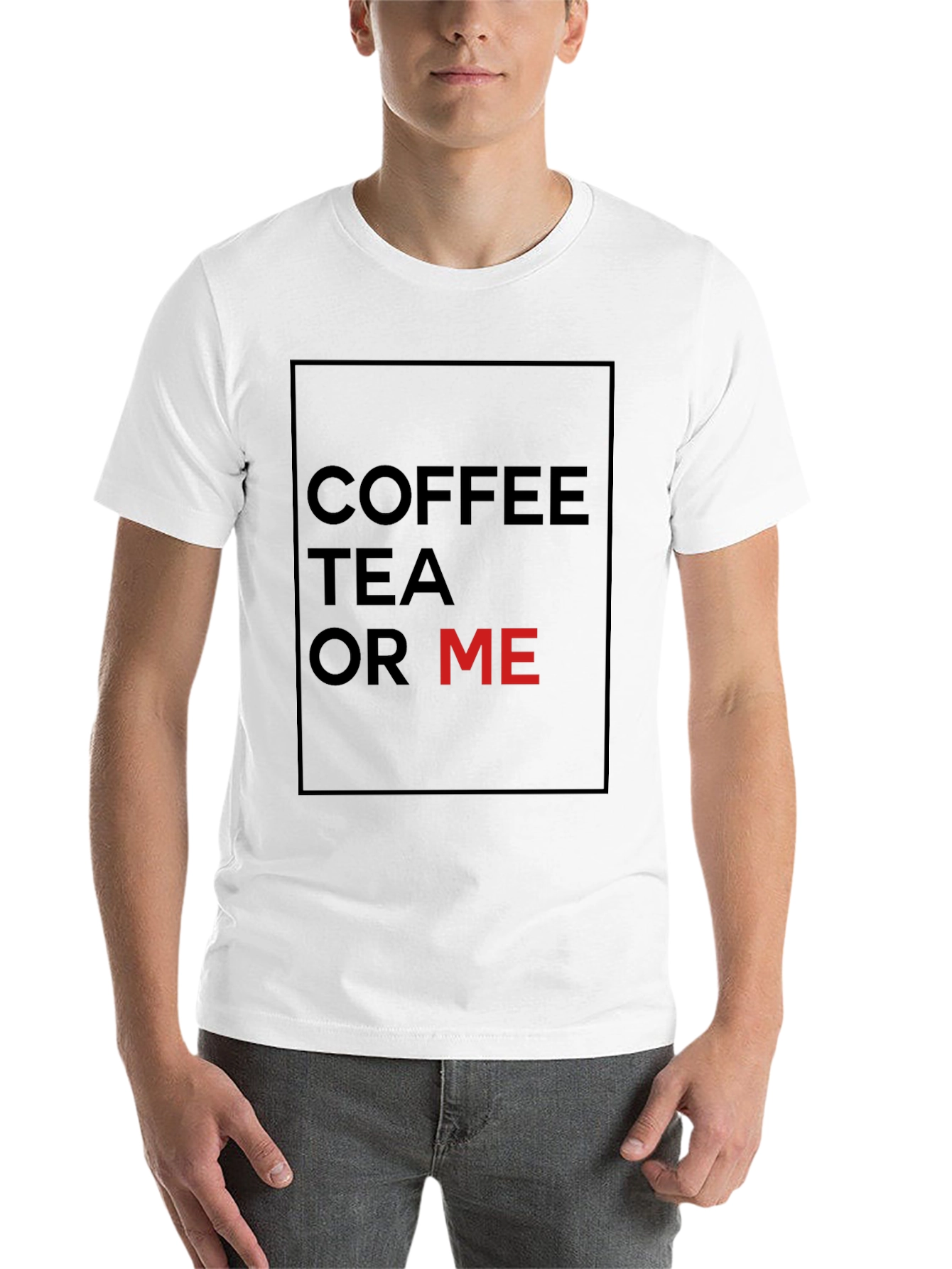 Black Coffee Tea or Me Graphic Tee - Black Cotton Blend view 14