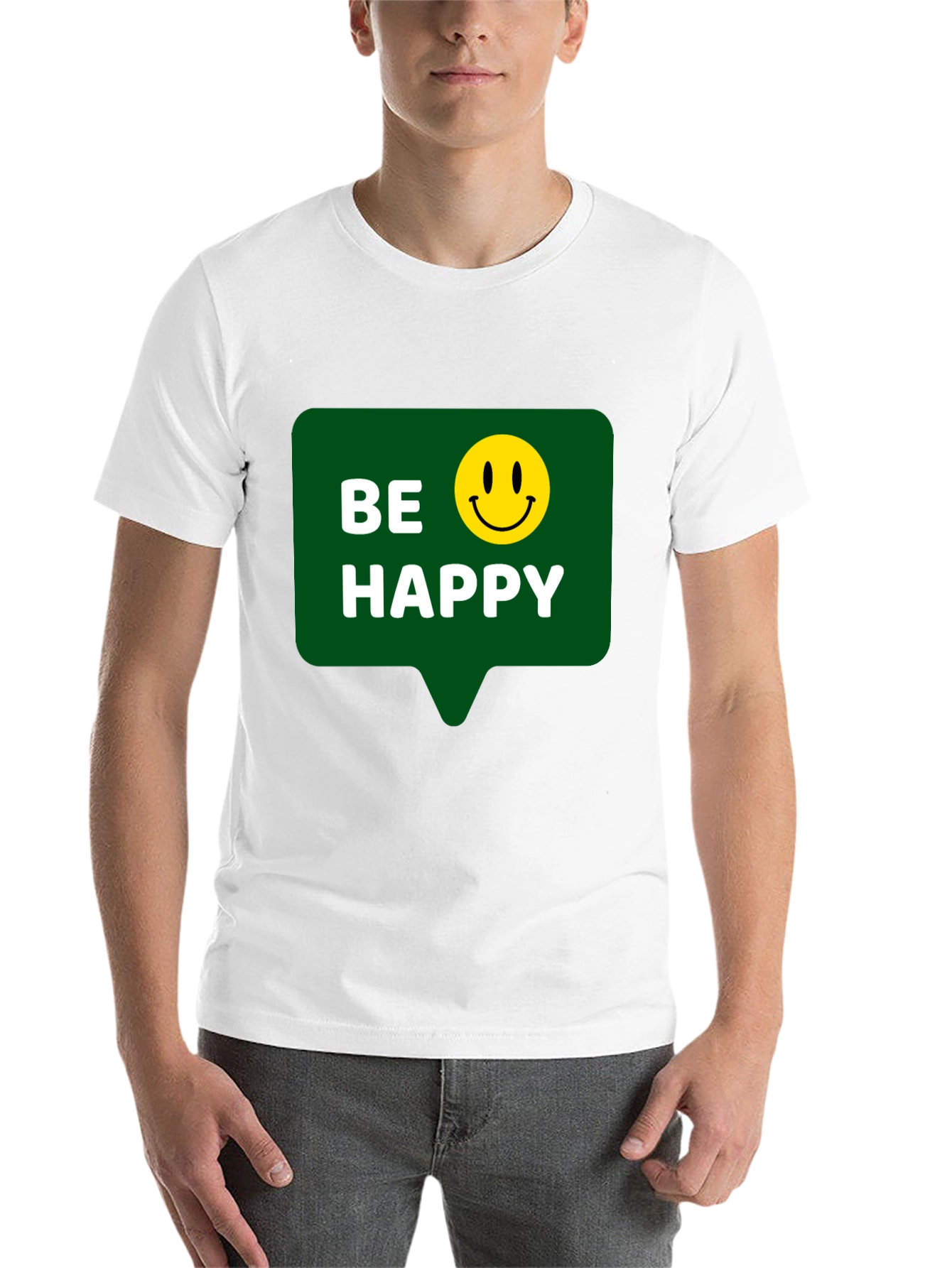 Black Be Happy T-Shirt - Positive Vibes - Everyday Wear view 14